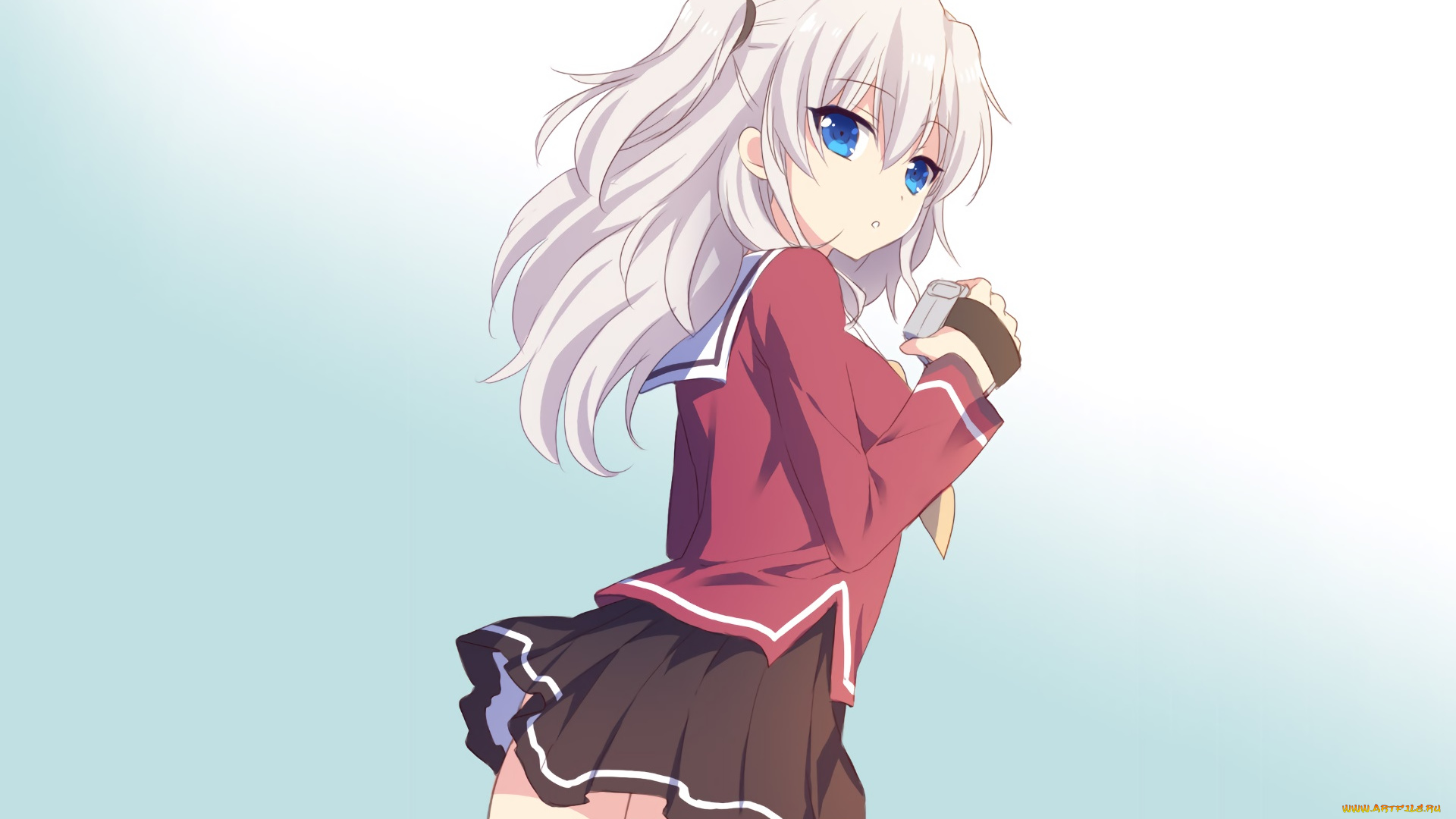 аниме, charlotte, девушка, фон, взгляд