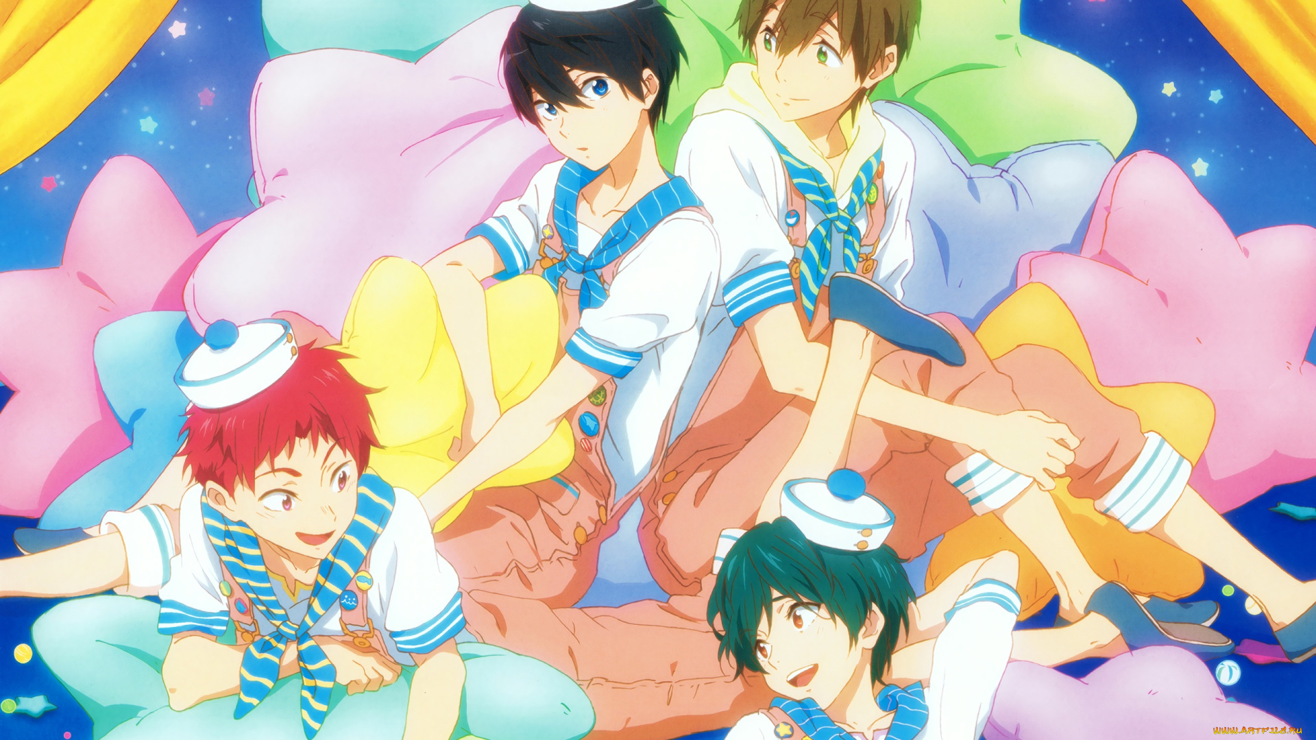 аниме, free, мальчики