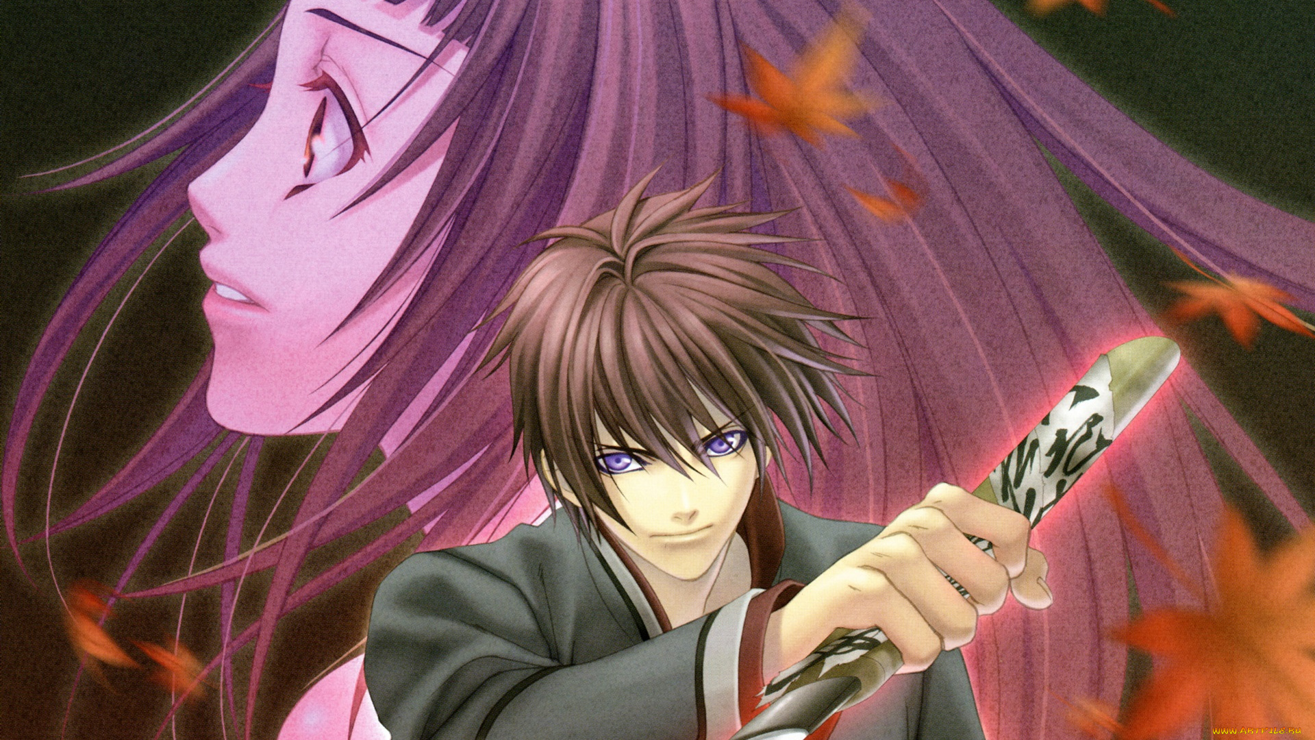 аниме, hiiro, no, kakera, парни, девушка