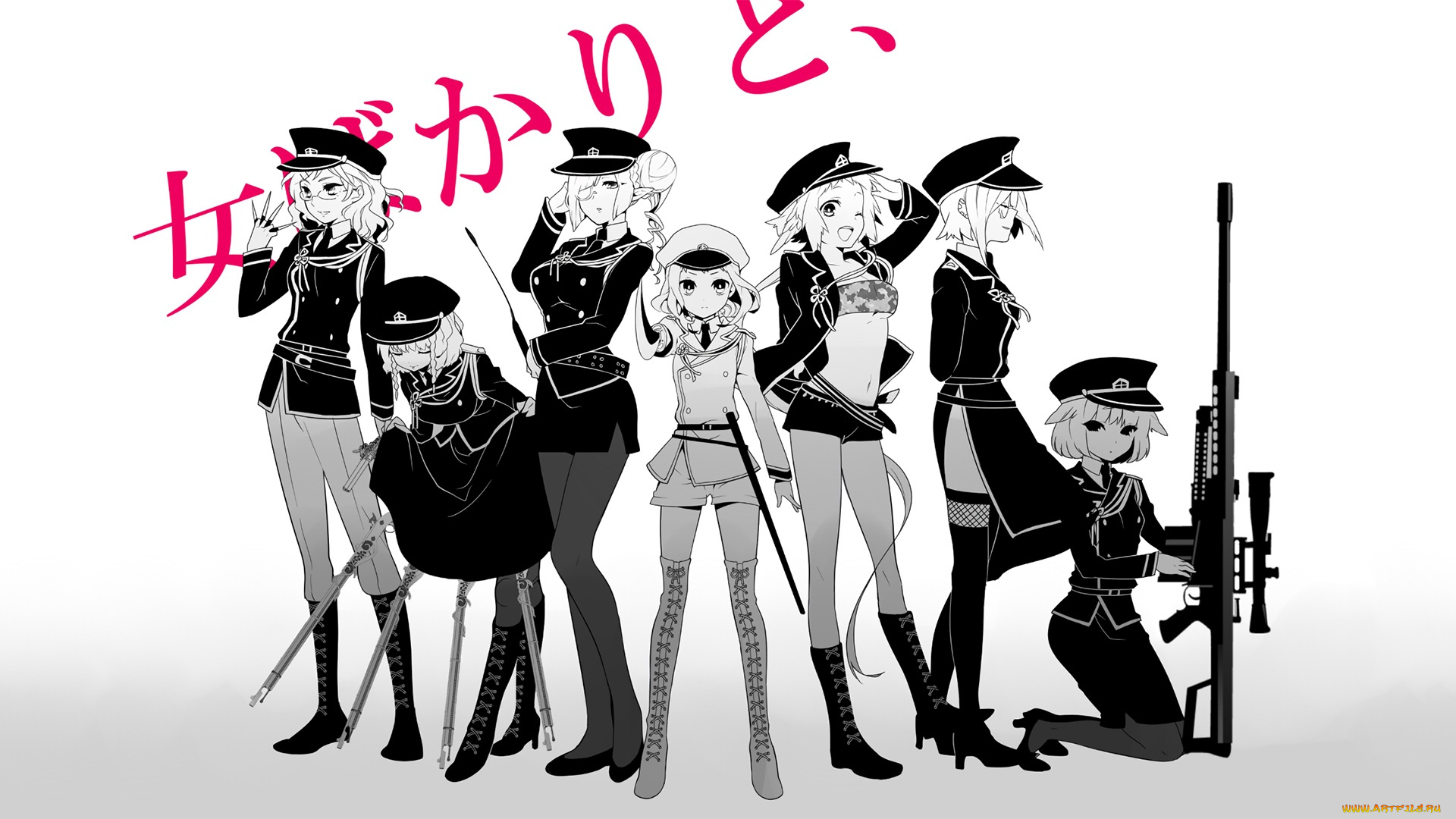 аниме, оружие, , техника, , технологии, фон, взгляд, девушки