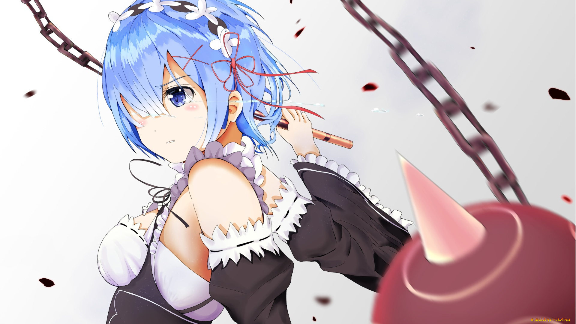 аниме, re, , zero, kara, hajimeru, isekai, seikatsu, девушка, взгляд, фон