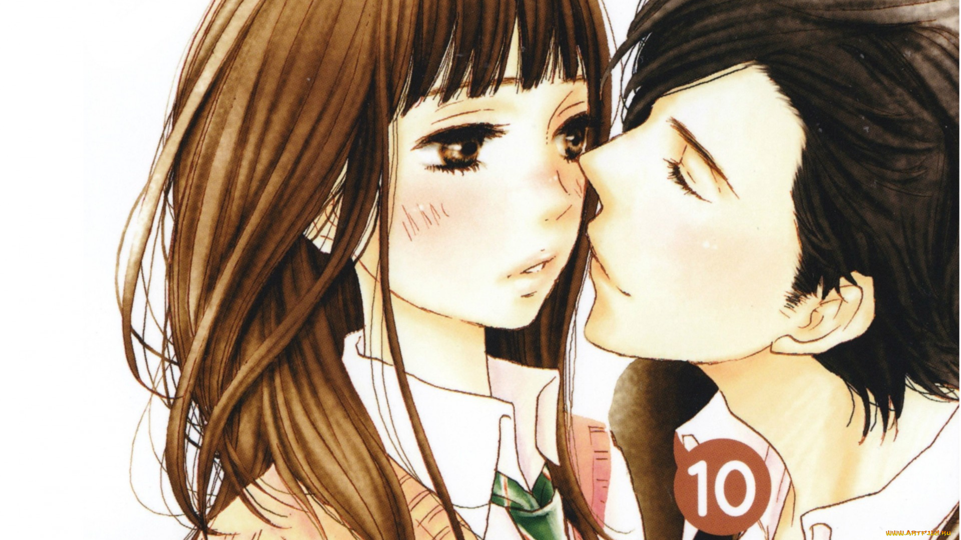 аниме, say, i, love, you, yamato, kurosawa, mei, tachibana, пара, румянец, галстук, любовь, школьники