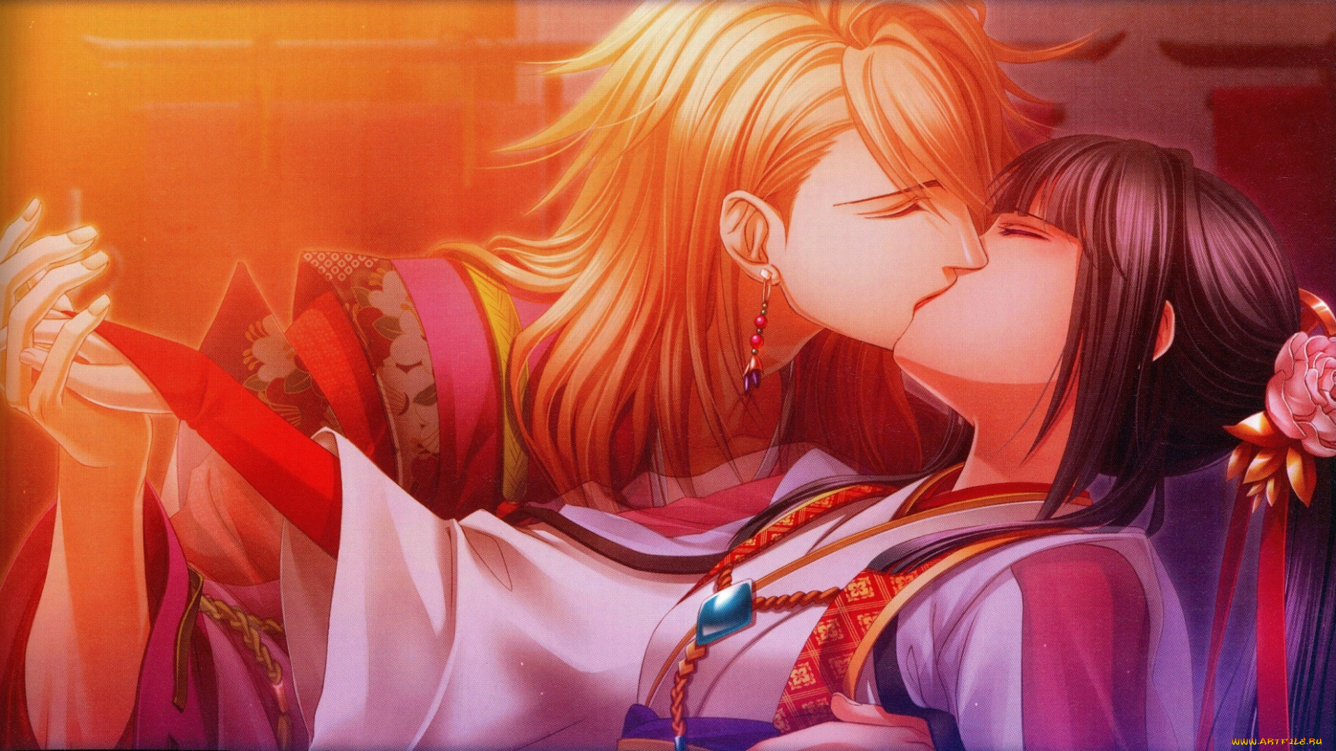 аниме, toki, no, kizuna, art, visual, novel, miko, toki, no, kizuna