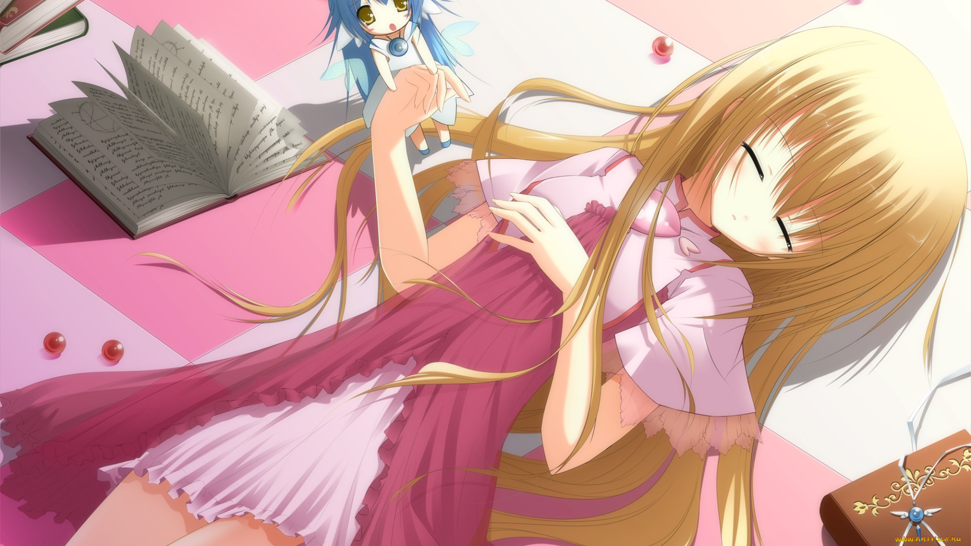 аниме, unknown, , другое, взгляд, фон, девушка