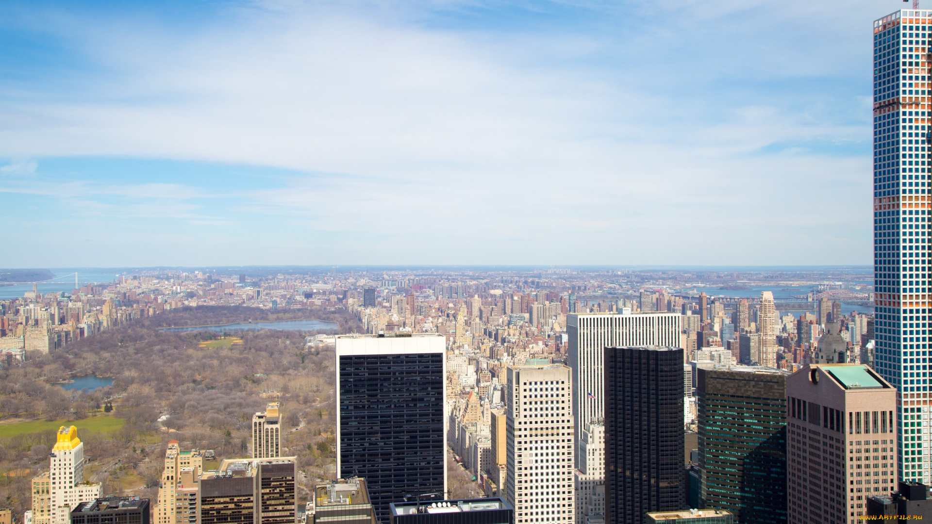 города, нью-йорк, , сша, город, дома