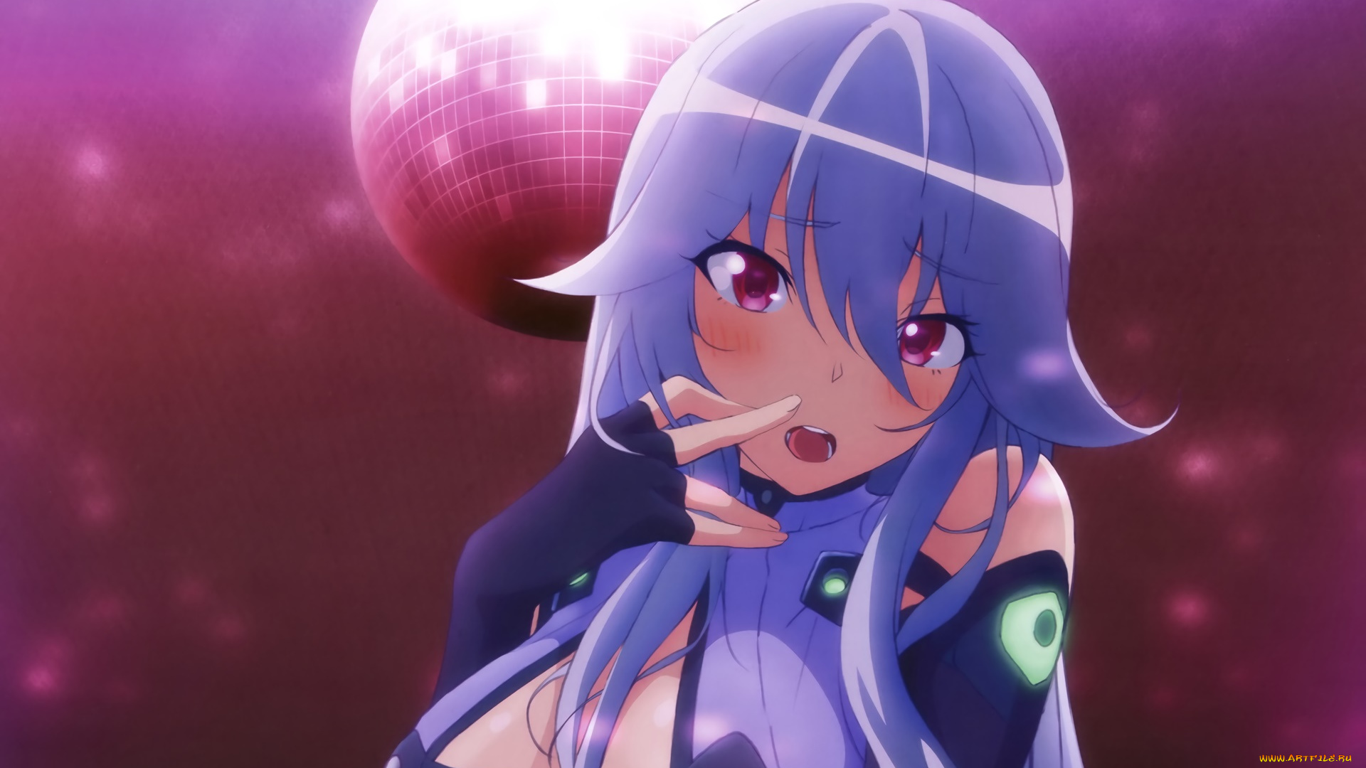 masou, gakuen, hxh, аниме, фон, взгляд, девушка