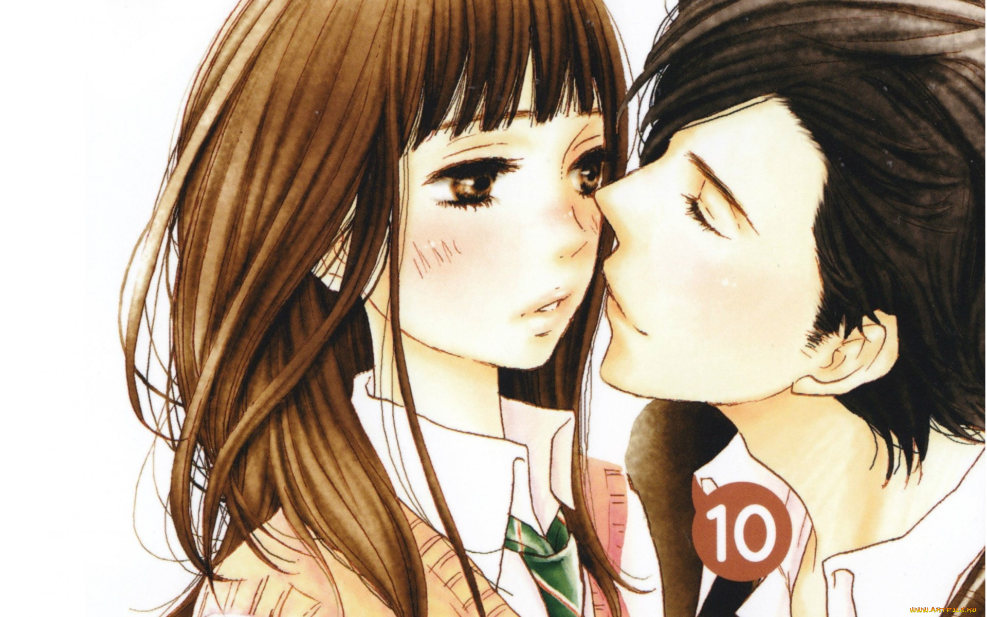 аниме, say, i, love, you, yamato, kurosawa, mei, tachibana, пара, румянец, галстук, любовь, школьники