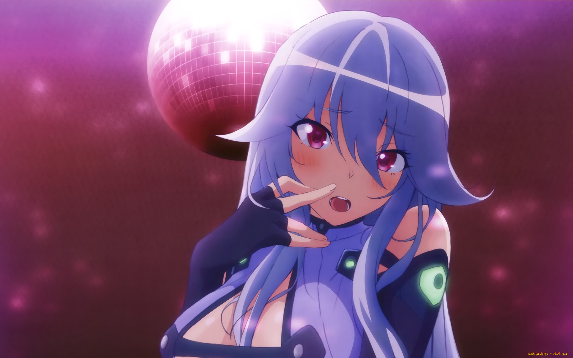 masou, gakuen, hxh, аниме, фон, взгляд, девушка