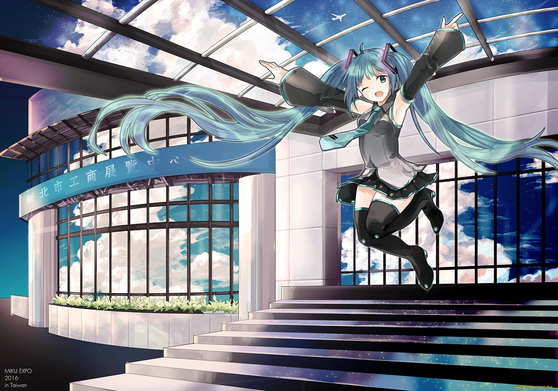 аниме, vocaloid, фон, девушка, взгляд