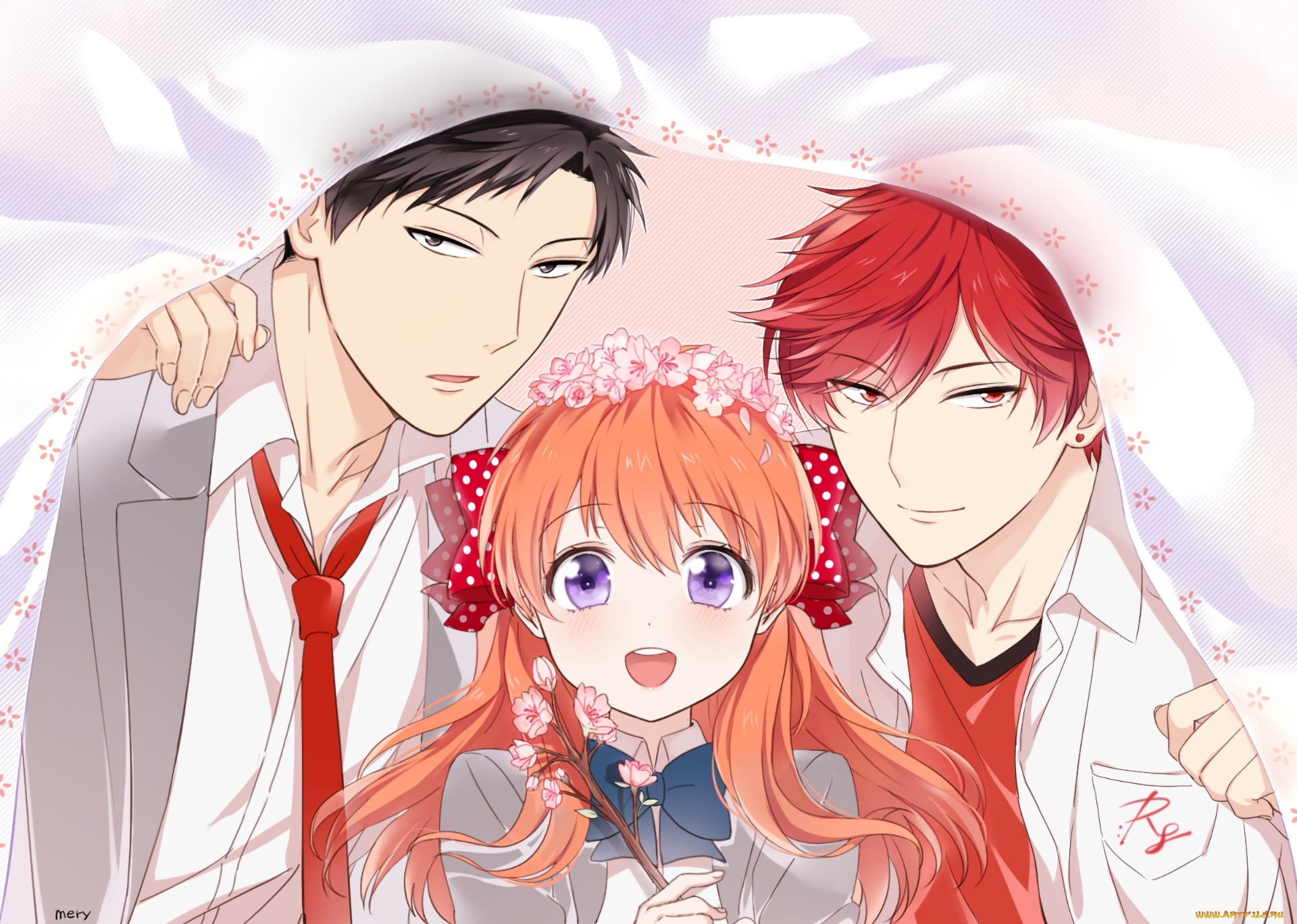 gekkan, shoujo, nozaki-kun, аниме, взгляд, фон