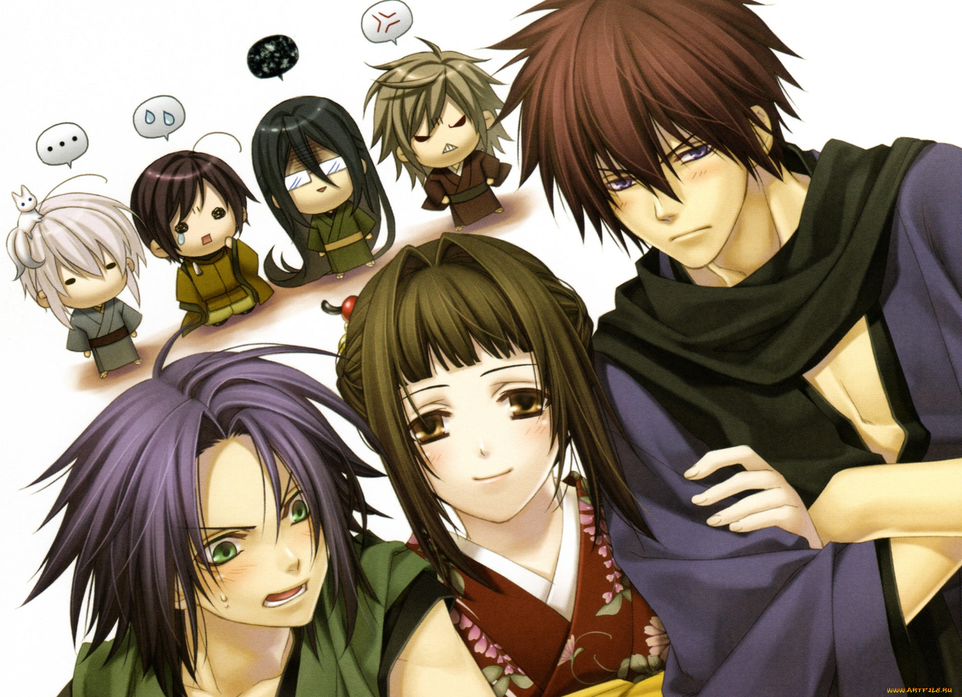 аниме, hiiro, no, kakera, парни