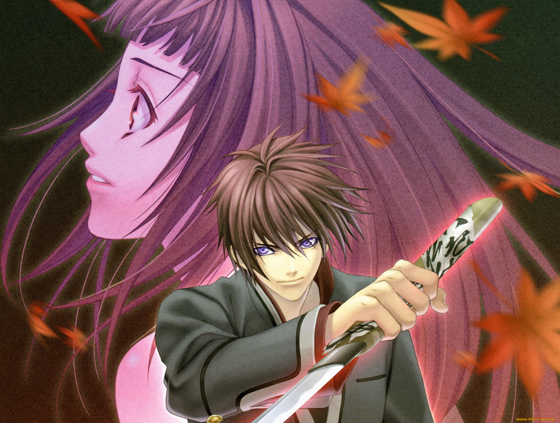 аниме, hiiro, no, kakera, парни, девушка