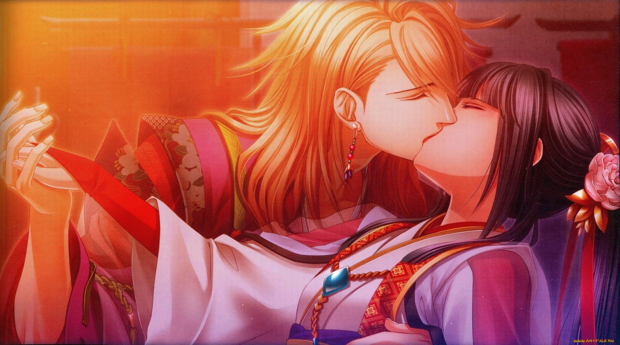 аниме, toki, no, kizuna, art, visual, novel, miko, toki, no, kizuna