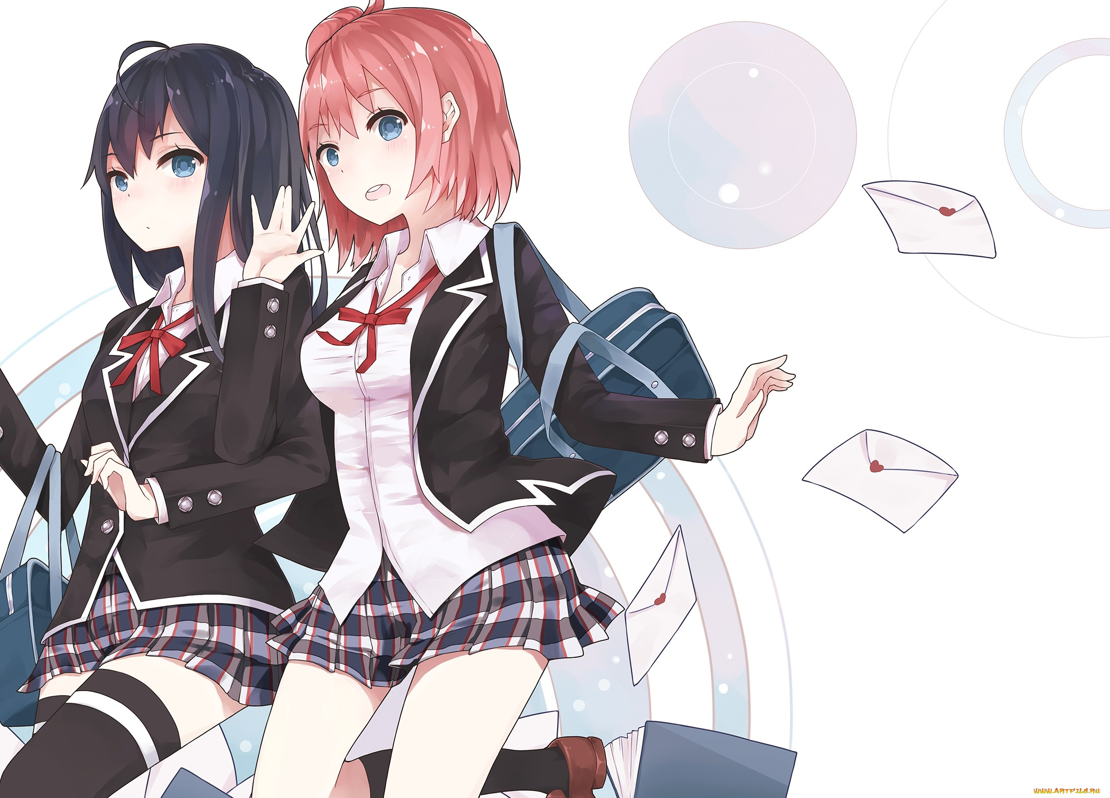 аниме, oregairu, девочки