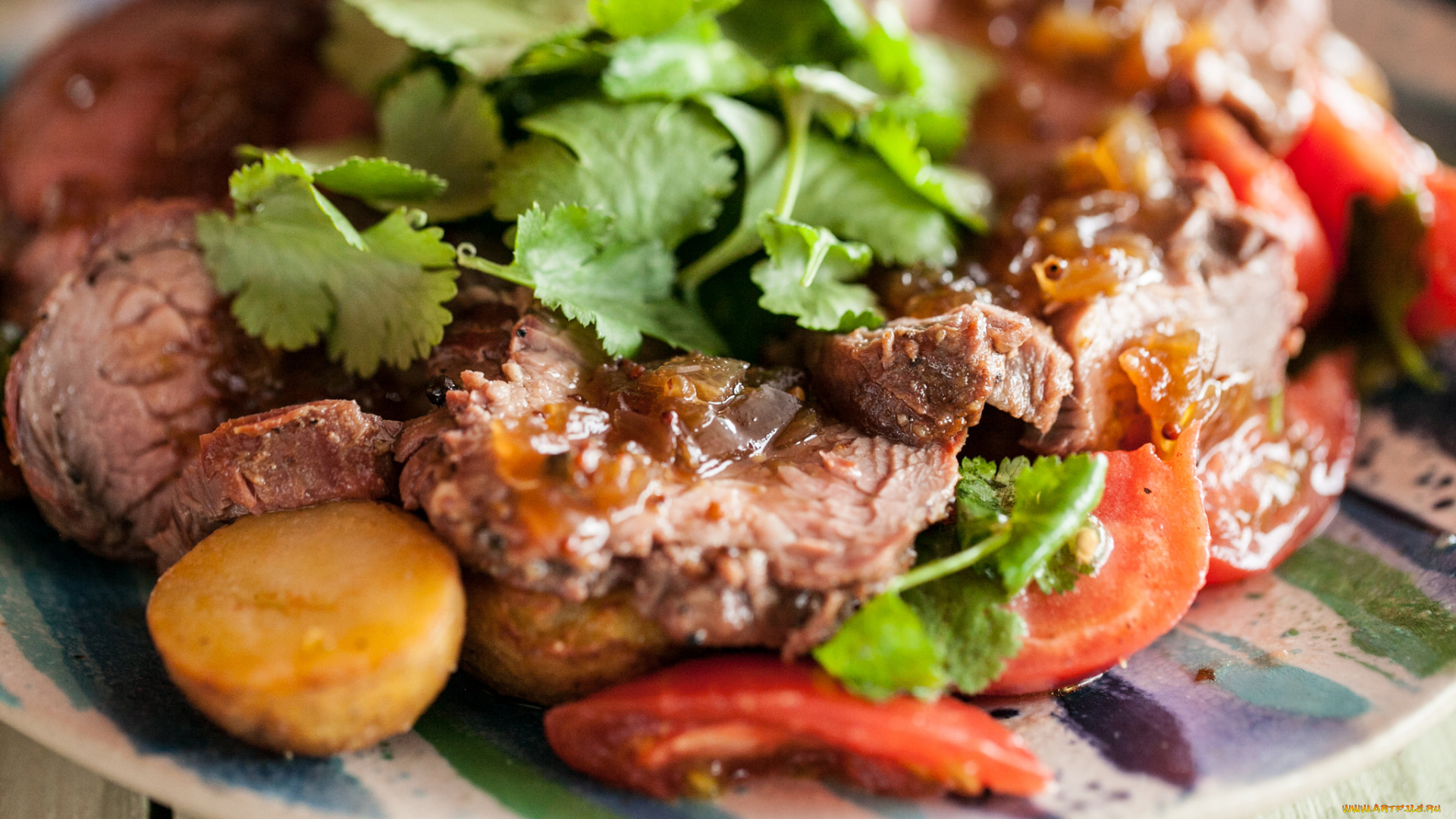 еда, мясные, блюда, мясо, овощи, жареное