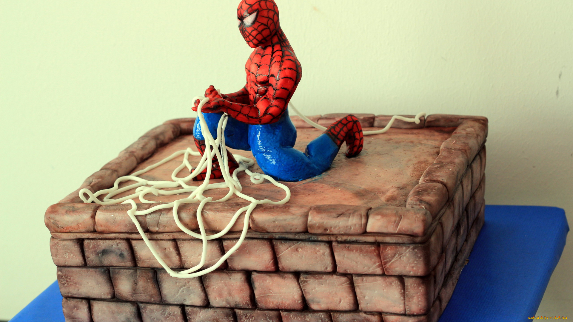 еда, торты, человек, паук, торт, киногерой