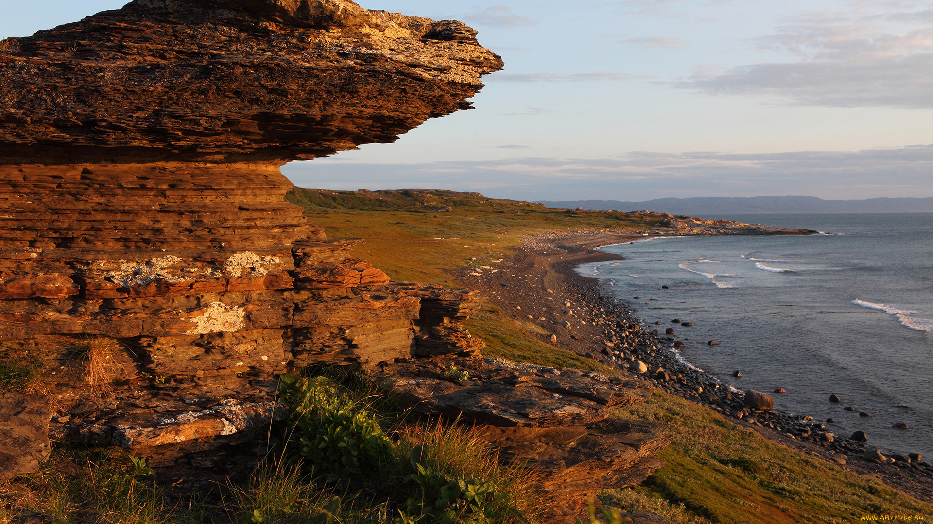 полуостров, рыбачий, природа, побережье, полуостров, море, скалы, кольский, рыбачий
