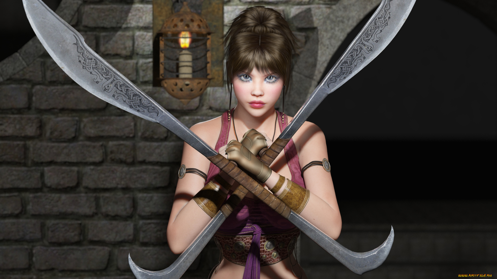 3д, графика, фантазия, , fantasy, девушка, взгляд, фон