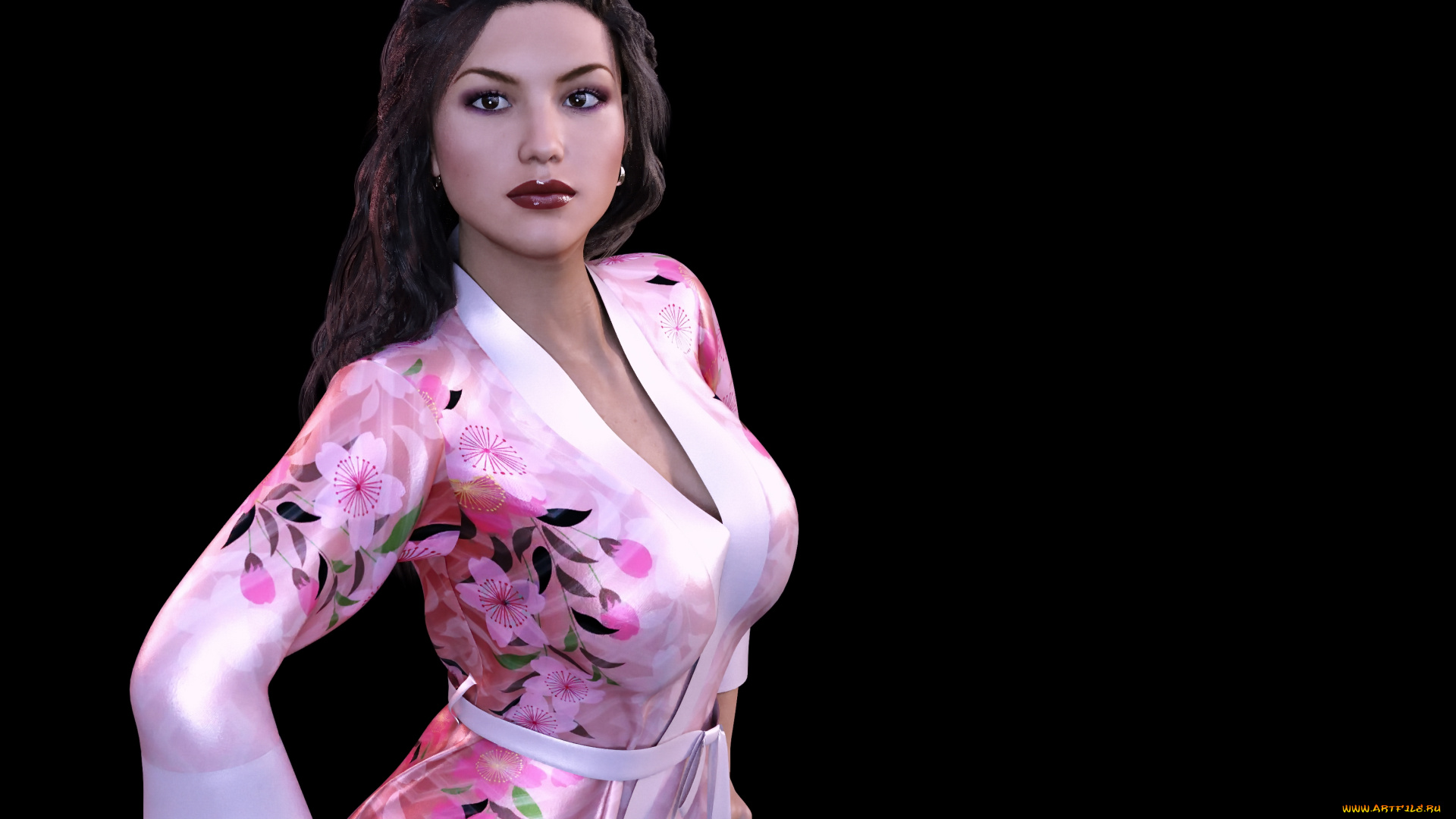 3д, графика, люди, , people, девушка, взгляд, фон