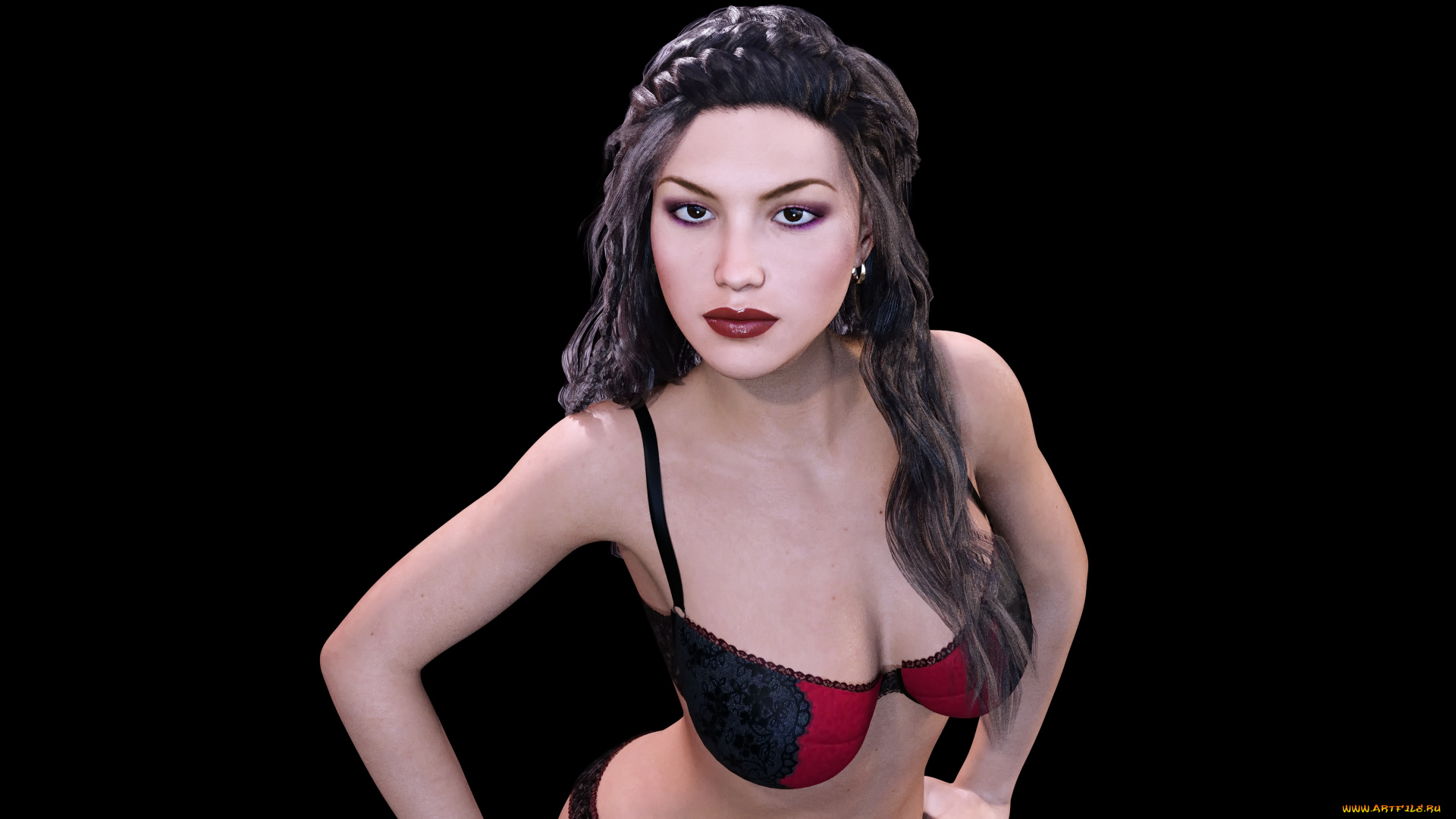 3д, графика, люди, , people, девушка, взгляд, фон