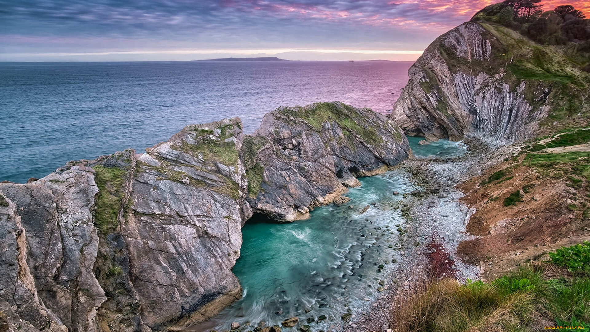 природа, побережье, простор