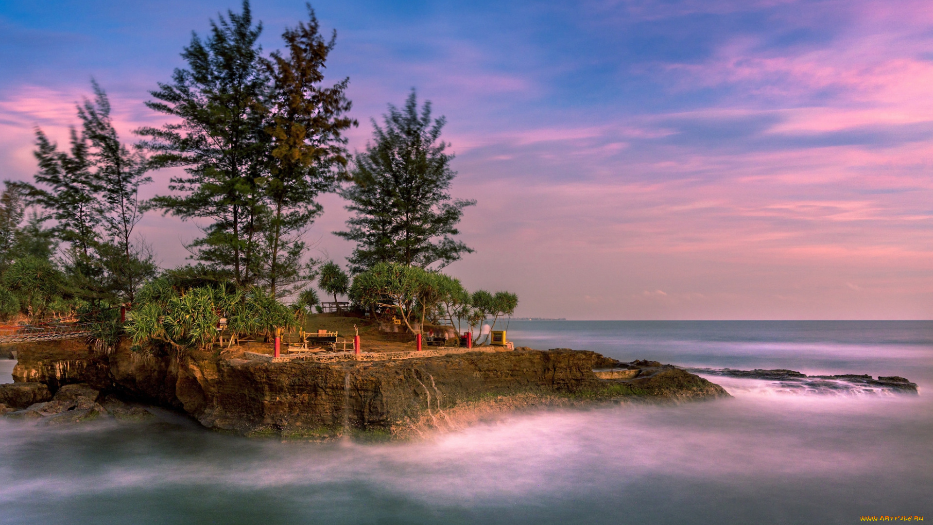 природа, побережье, простор