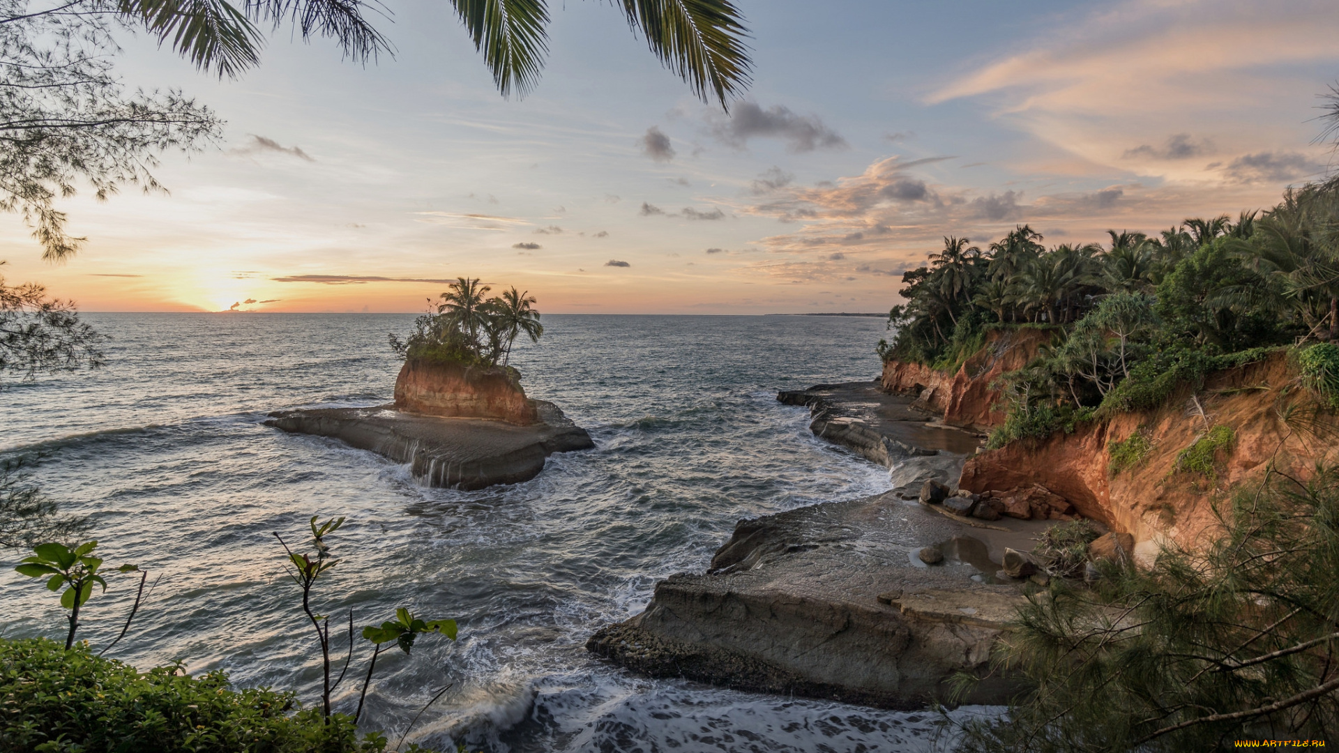 природа, побережье, простор