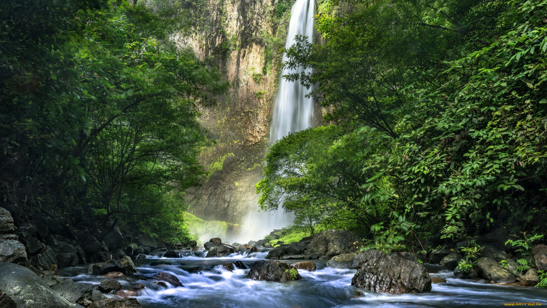 природа, водопады, простор