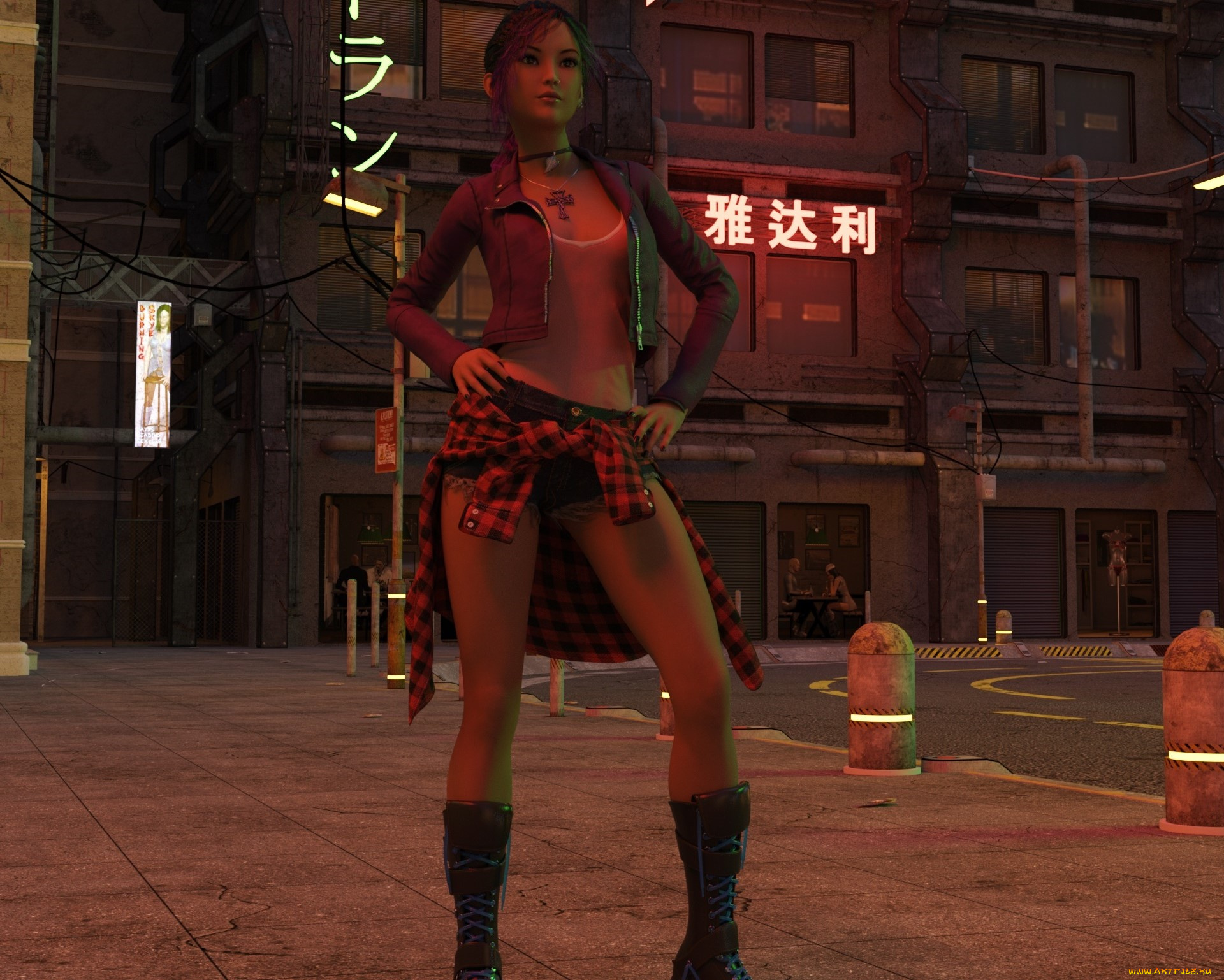 3д, графика, люди, , people, девушка, взгляд, фон