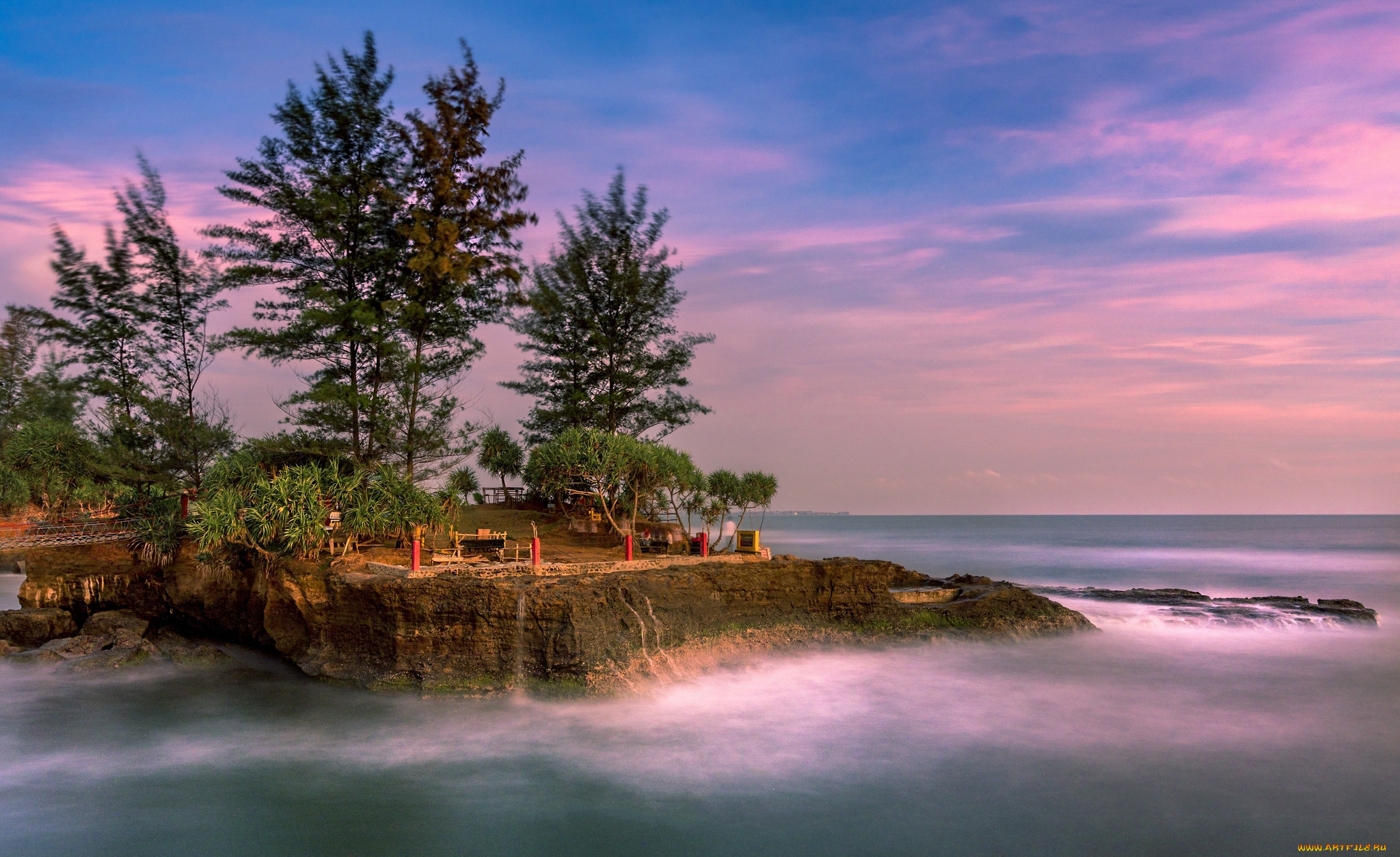 природа, побережье, простор