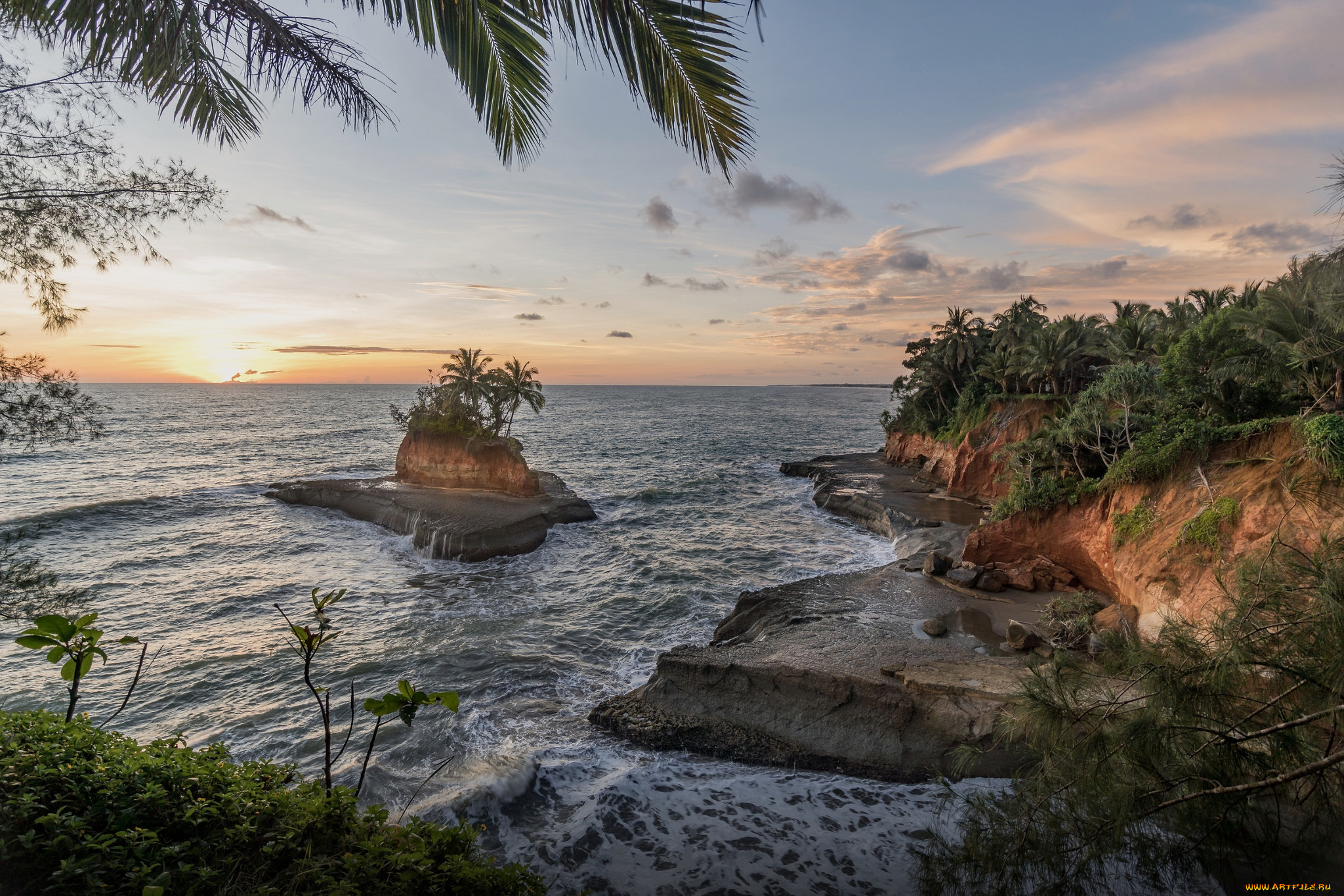 природа, побережье, простор