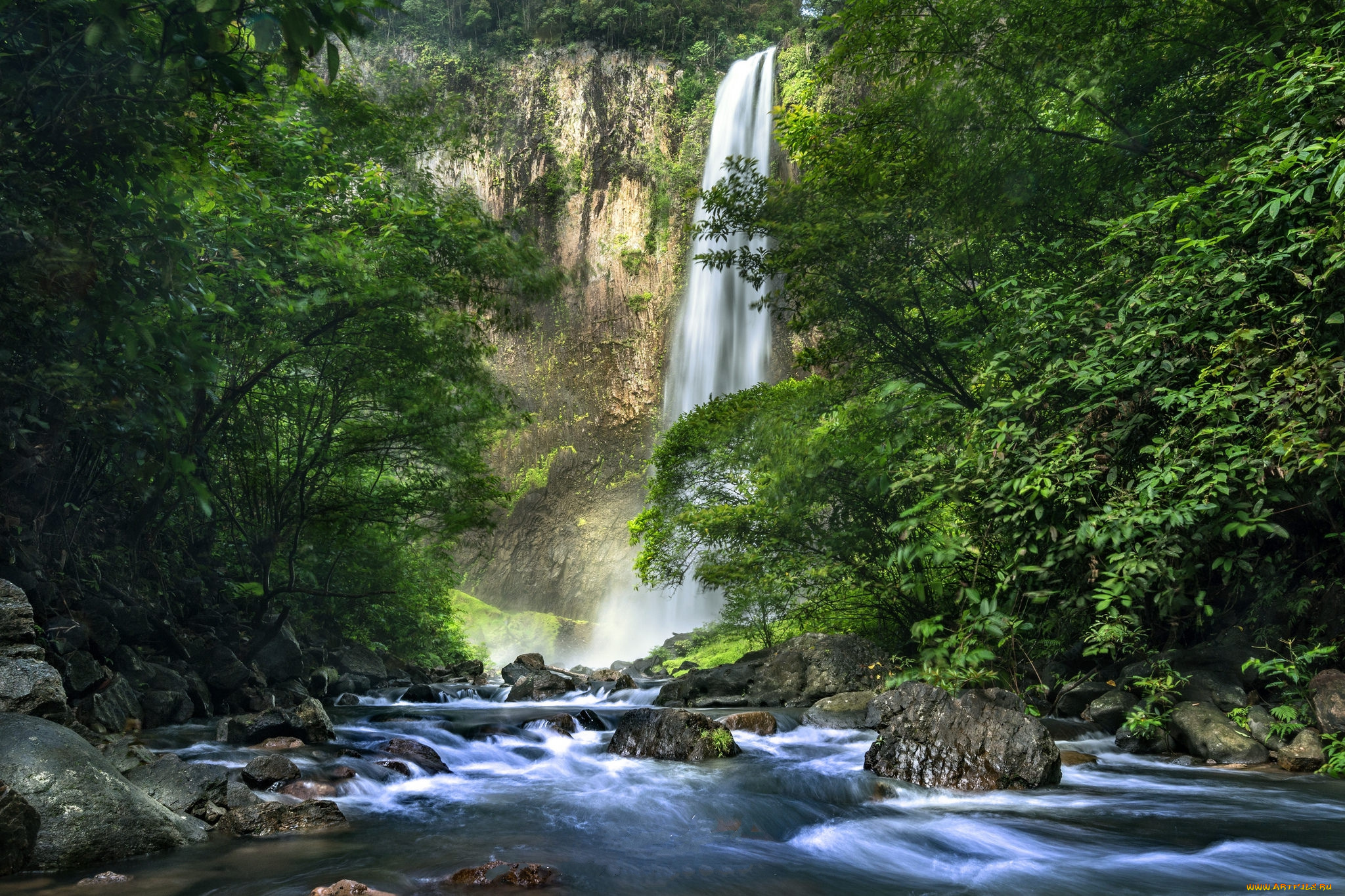 природа, водопады, простор