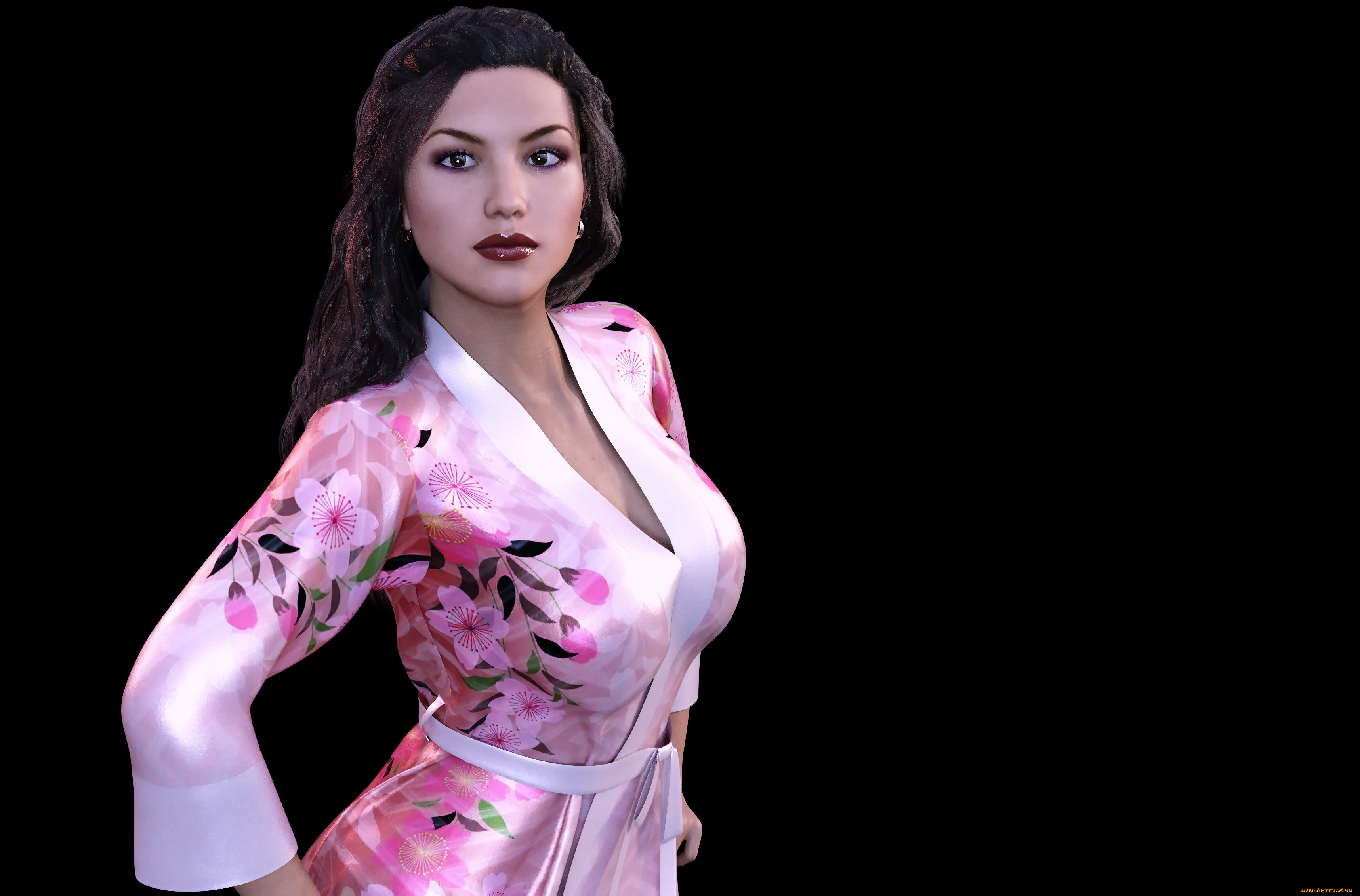 3д, графика, люди, , people, девушка, взгляд, фон