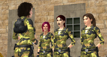 Картинка 3д+графика армия+ military девушки фон взгляд