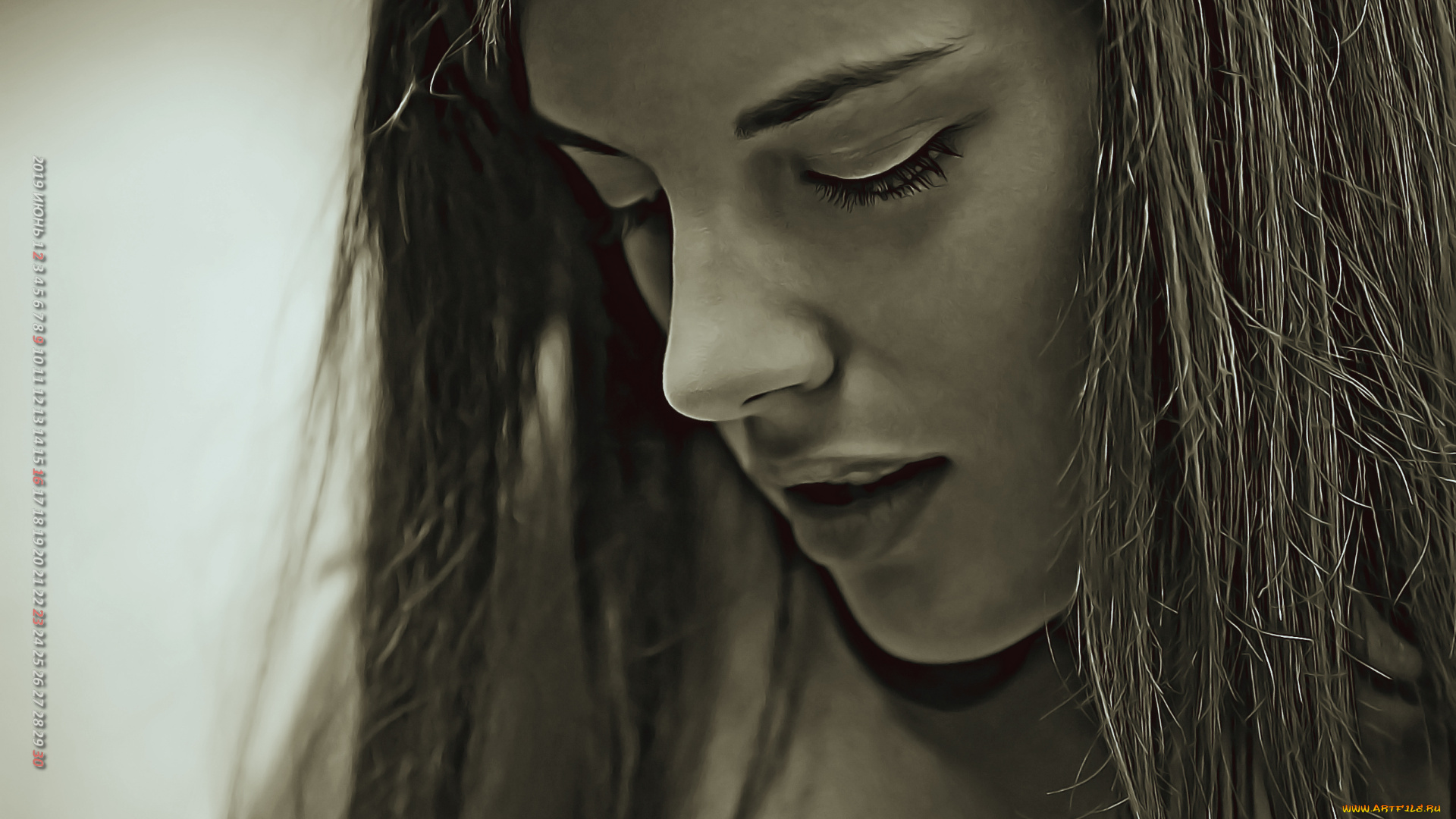 календари, компьютерный, дизайн, calendar, женщина, лицо, девушка, 2019