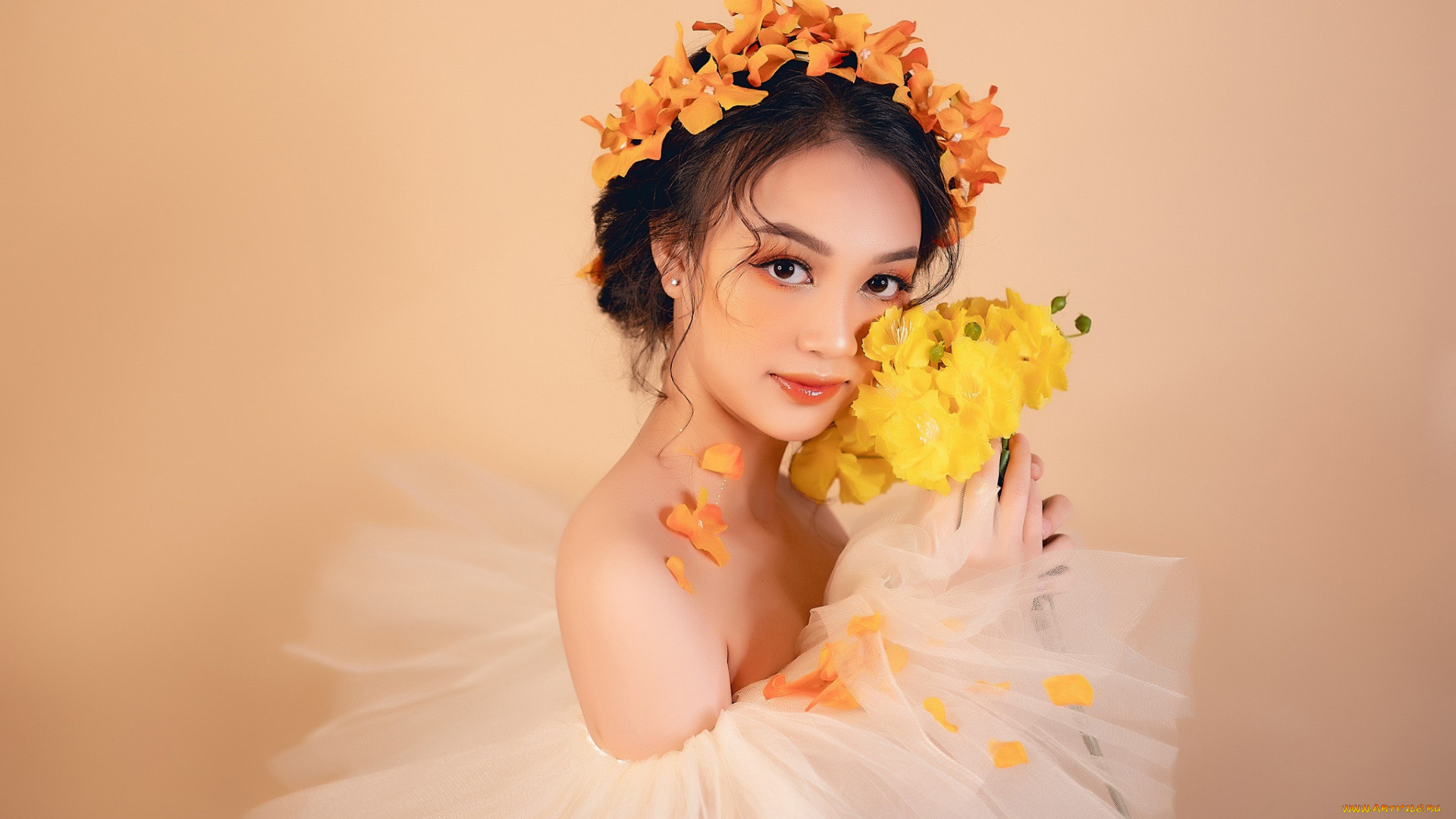 девушки, -, невесты, венок