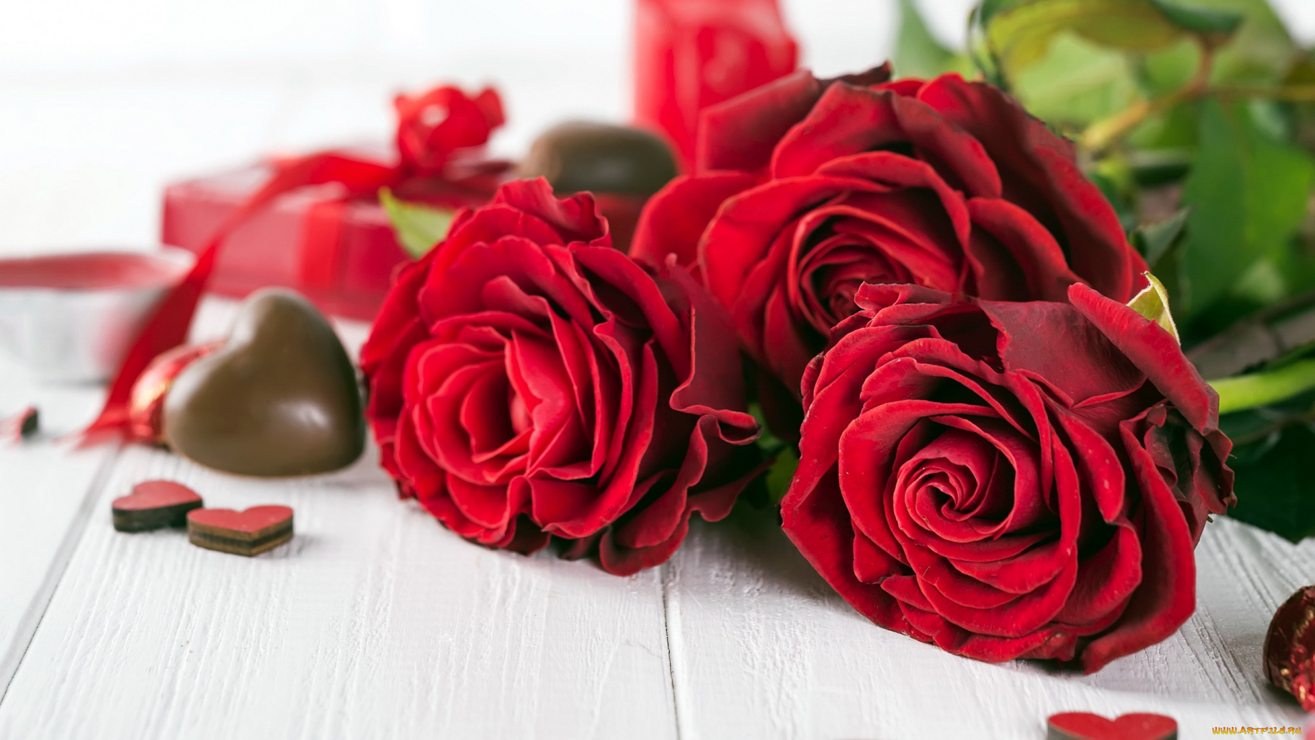 праздничные, день, святого, валентина, , сердечки, , любовь, розы, сердечки