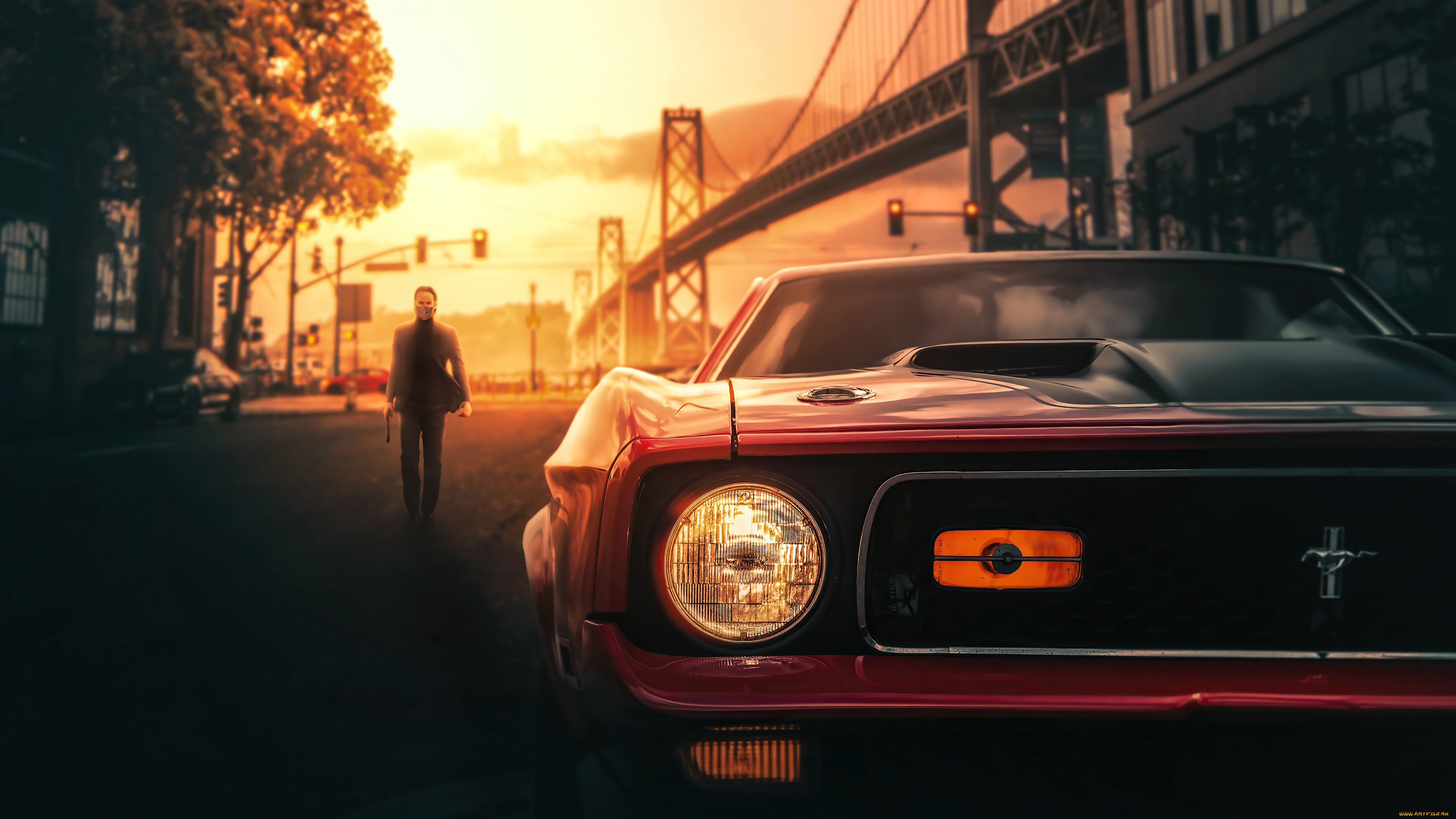 3д, графика, люди-авто, мото, , people-, car, , , moto, джон, уик, боевик, john, wick, fanart, киану, ривз