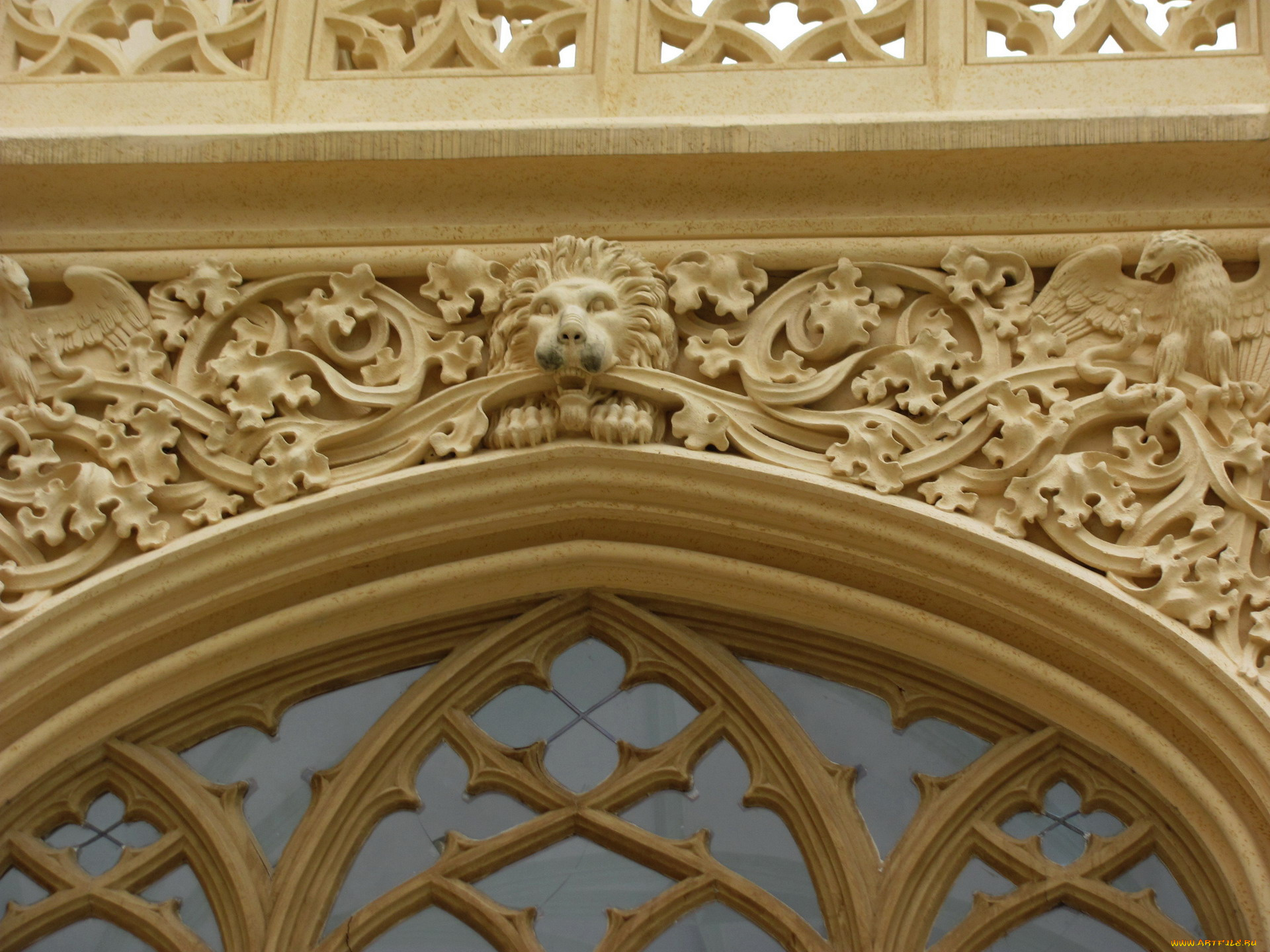 разное, элементы, архитектуры, лев