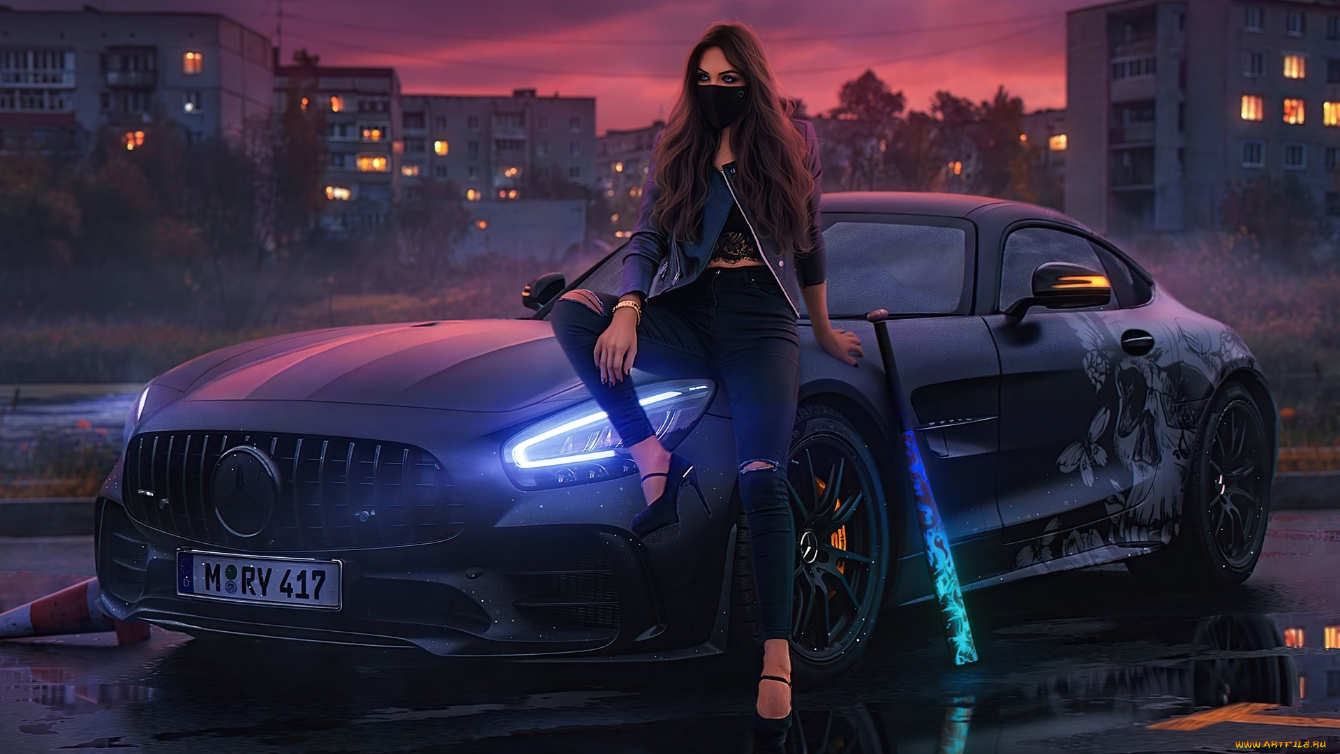 автомобили, -авто, с, девушками, mercedes-benz