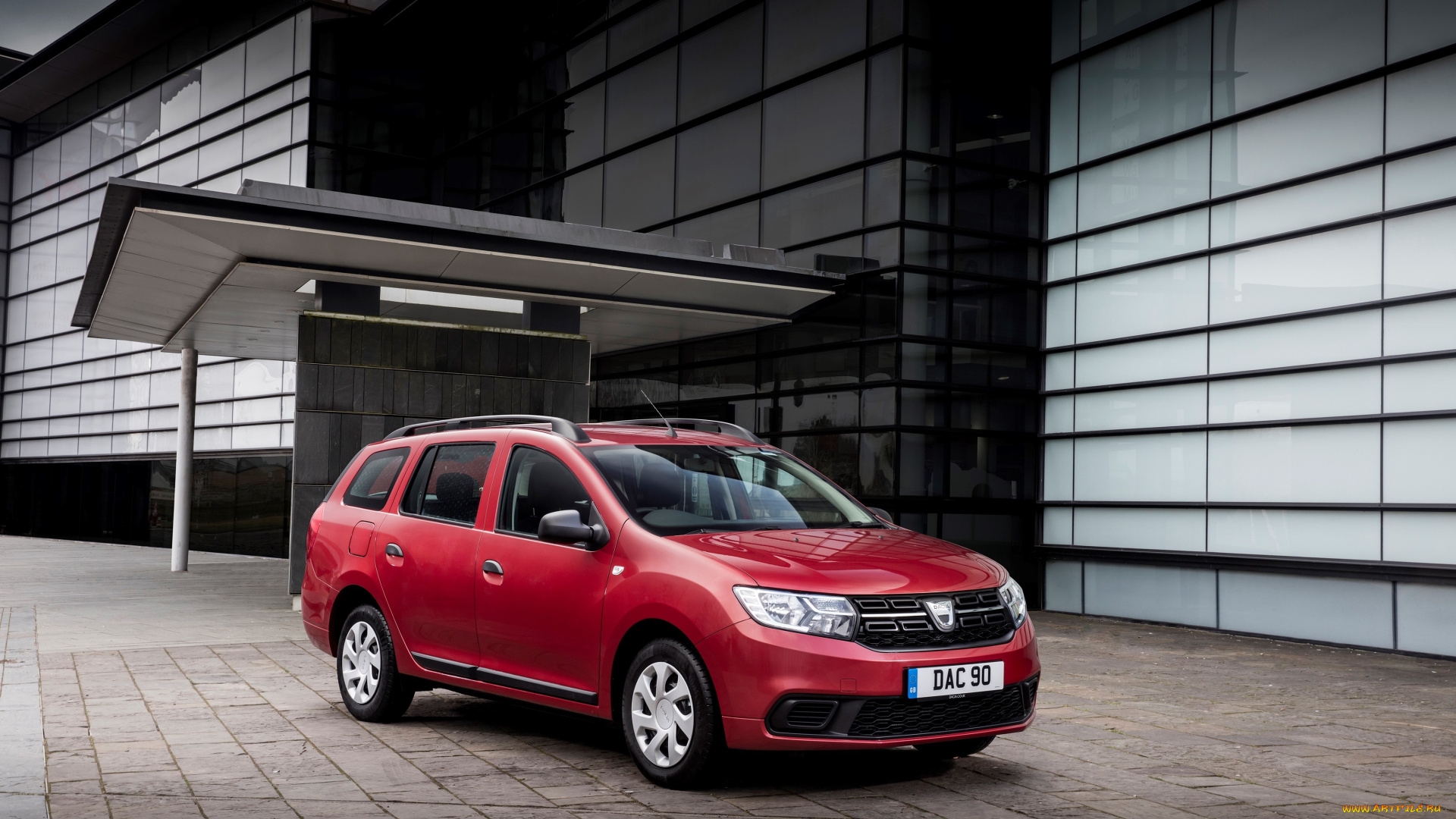 dacia, logan, mcv, автомобили, dacia, красный, здание