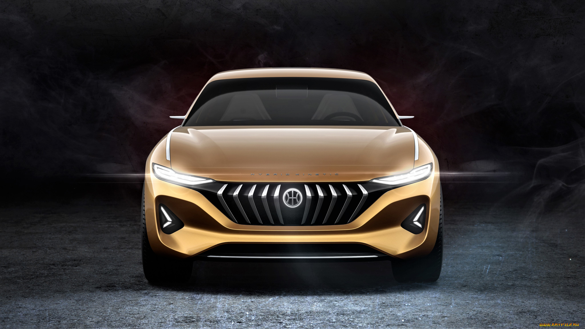 hybrid, kinetic, 500, автомобили, hybrid, kinetic, коричневый, дым