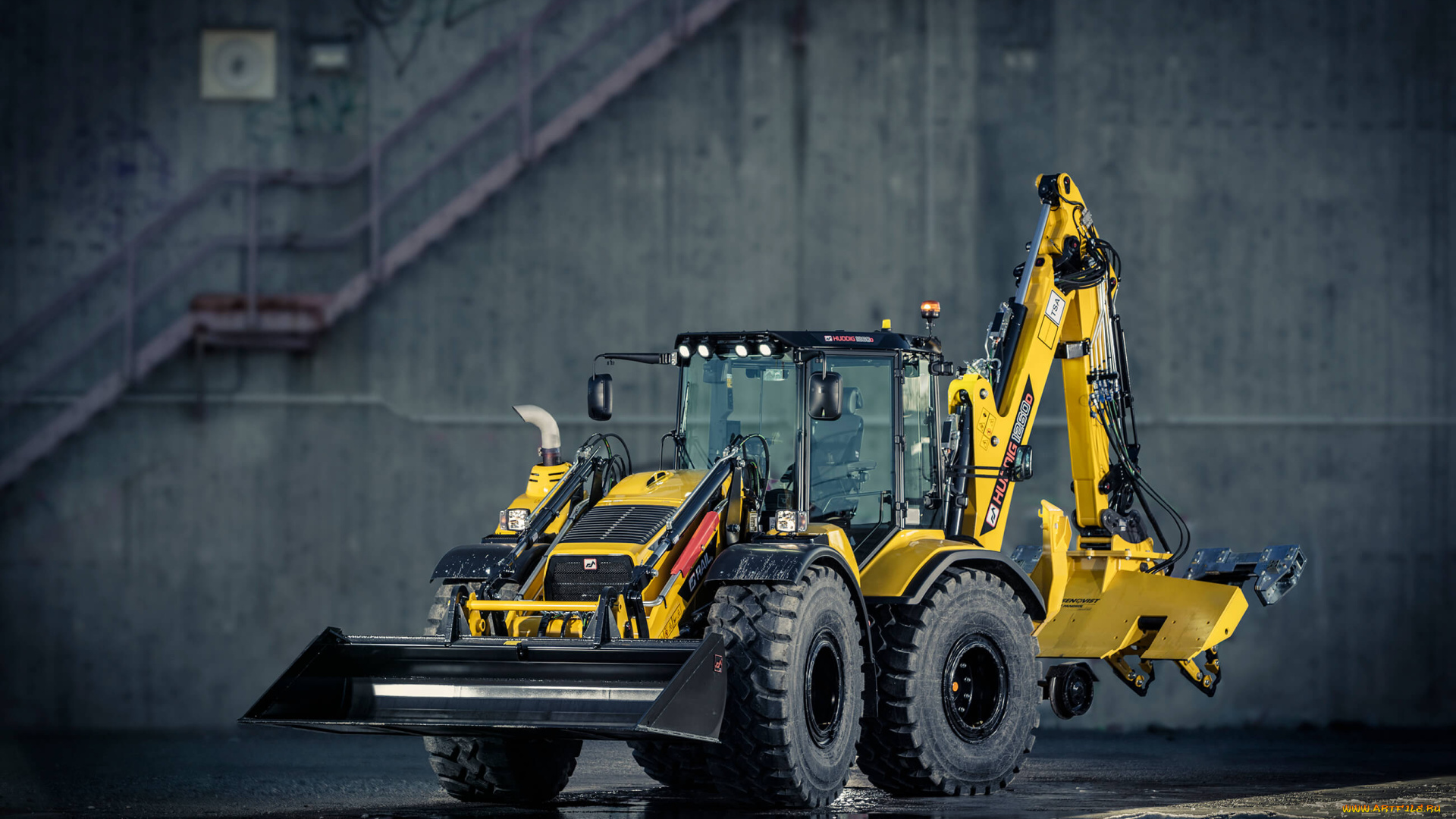 техника, фронтальные, погрузчики, huddig