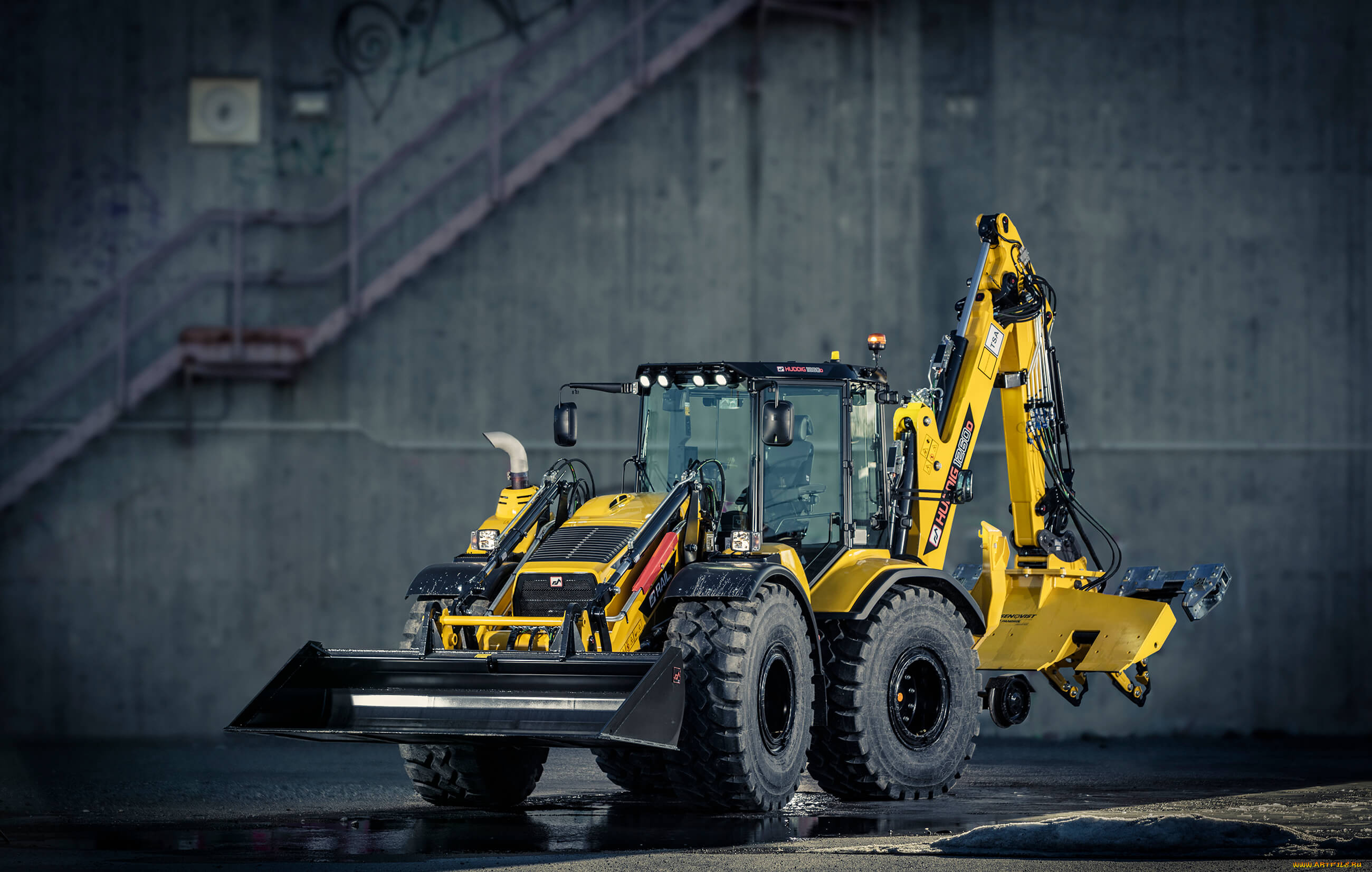 техника, фронтальные, погрузчики, huddig