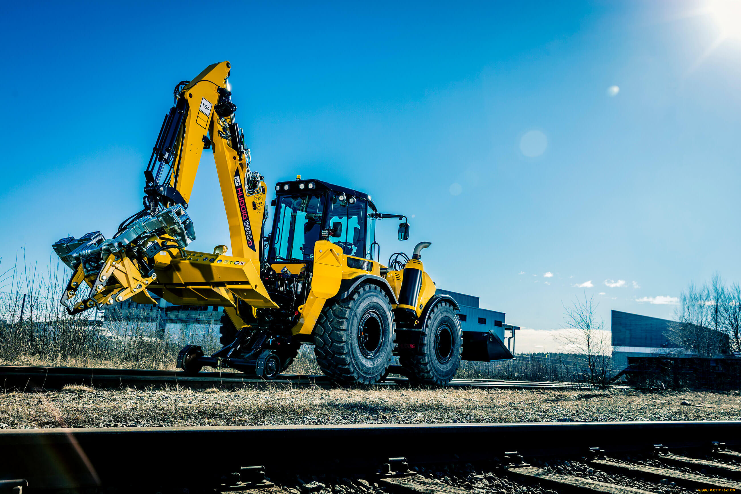 техника, фронтальные, погрузчики, huddig