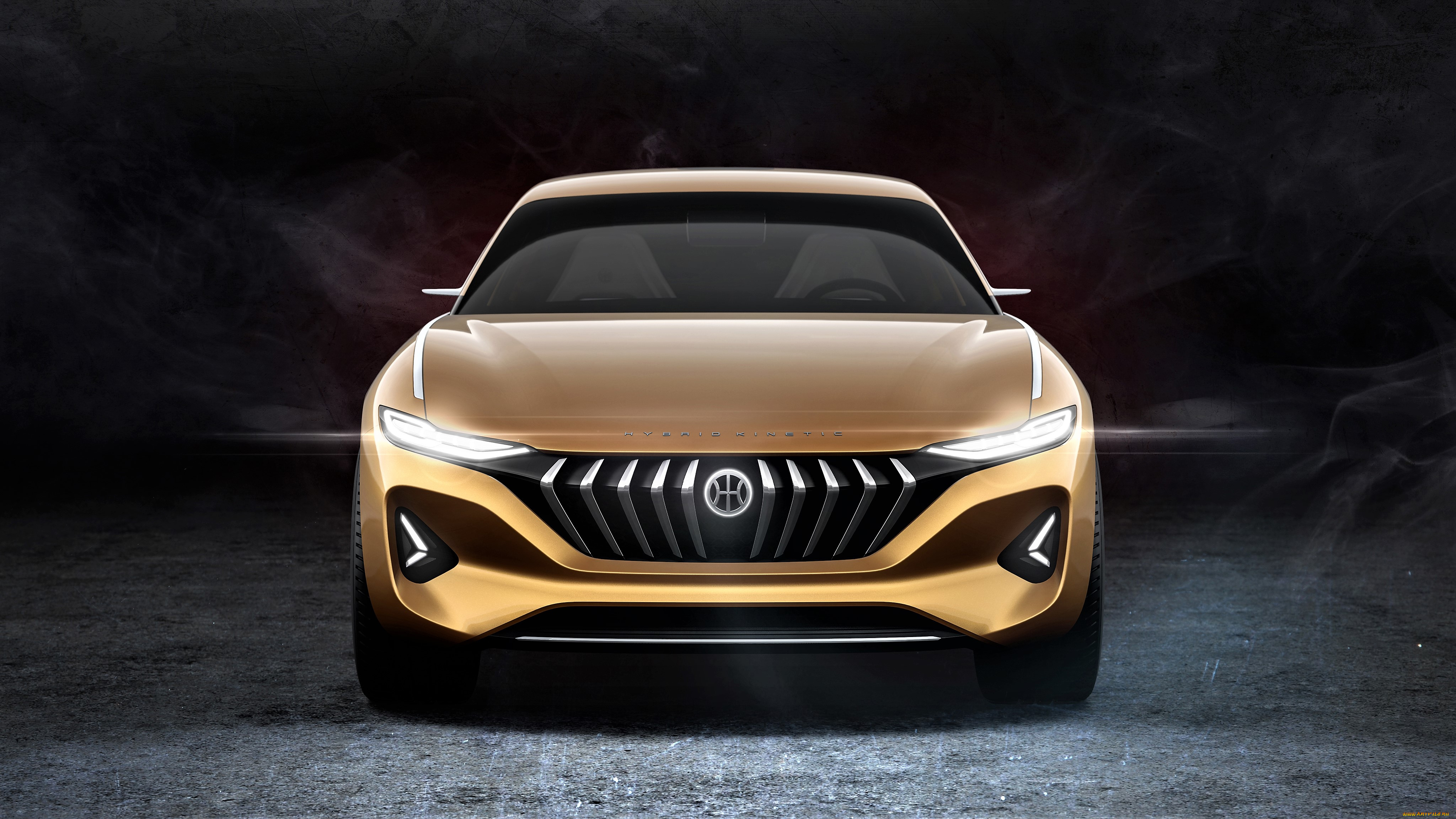 hybrid, kinetic, 500, автомобили, hybrid, kinetic, коричневый, дым