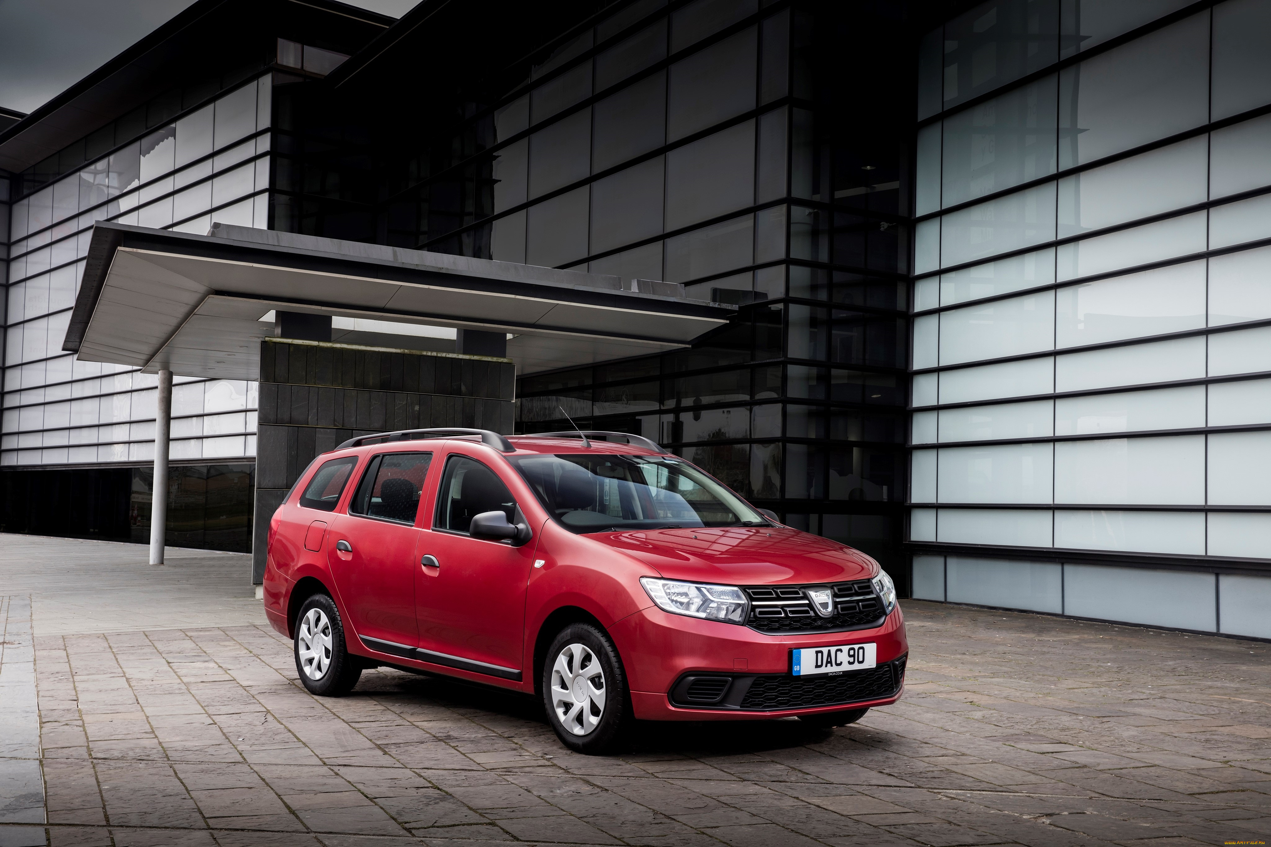 dacia, logan, mcv, автомобили, dacia, красный, здание