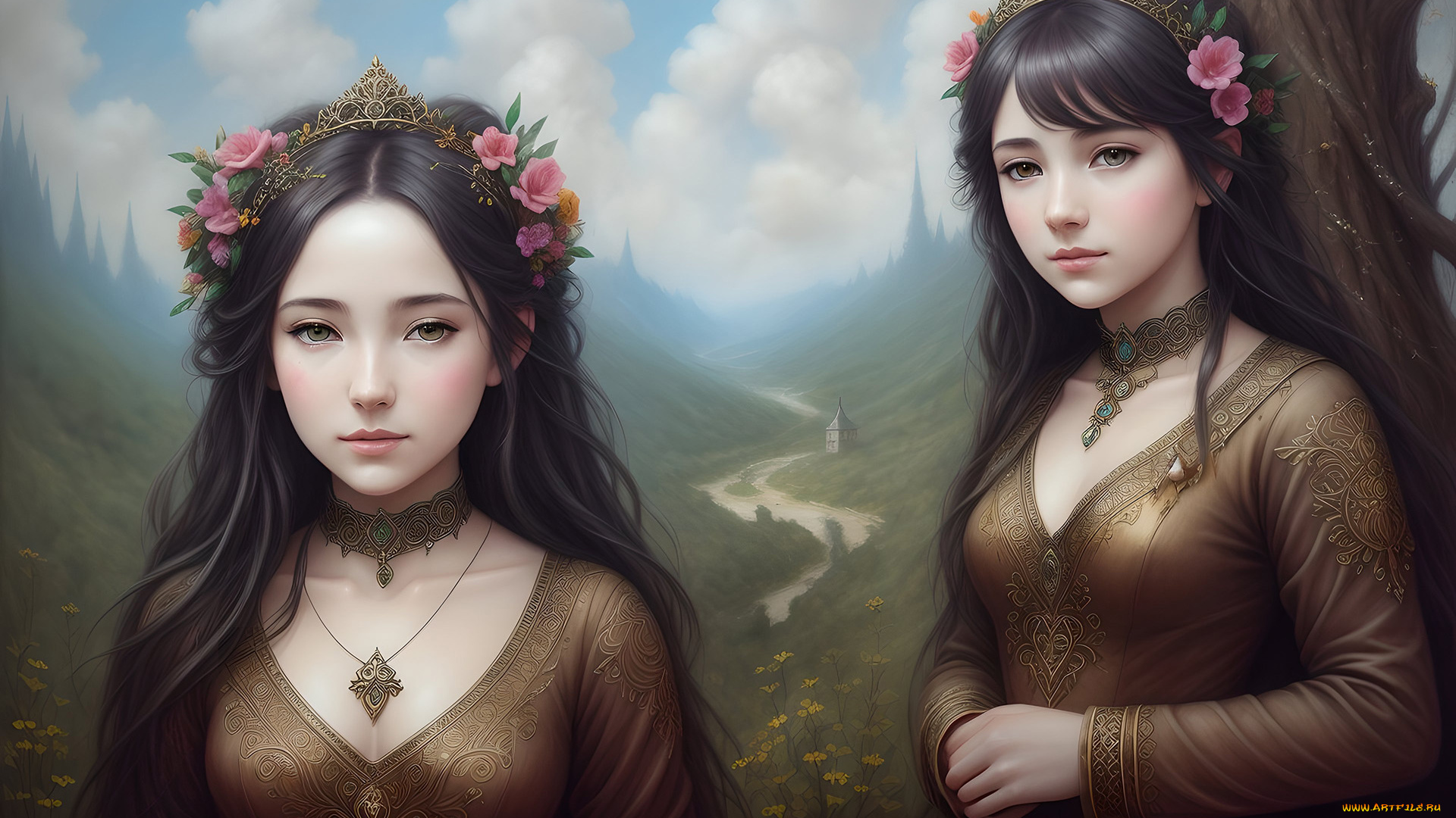 фэнтези, девушки, нейросети, графика, нейроарт, ai, art, нейронные, сети, рисунки, нейро, искусство