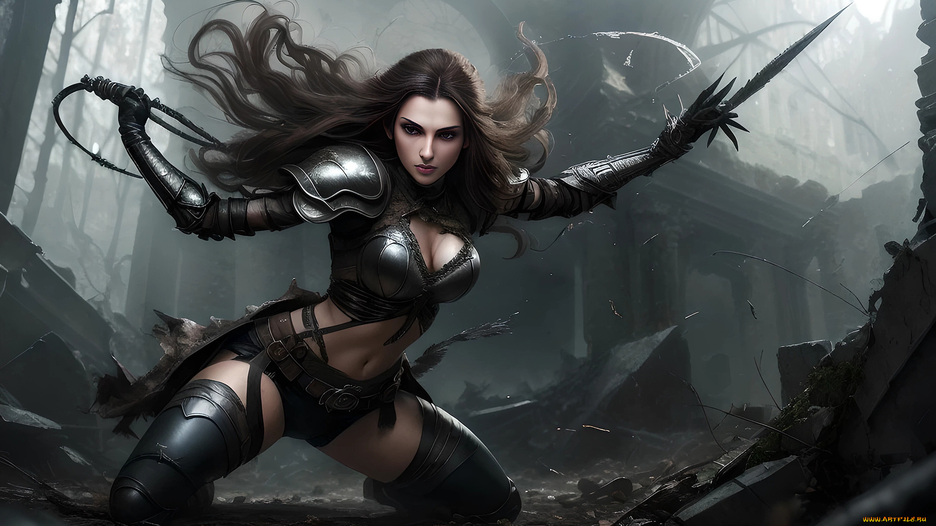 фэнтези, девушки, нейросети, графика, нейроарт, ai, art, нейронные, сети, рисунки, нейро, искусство, девушка, воин
