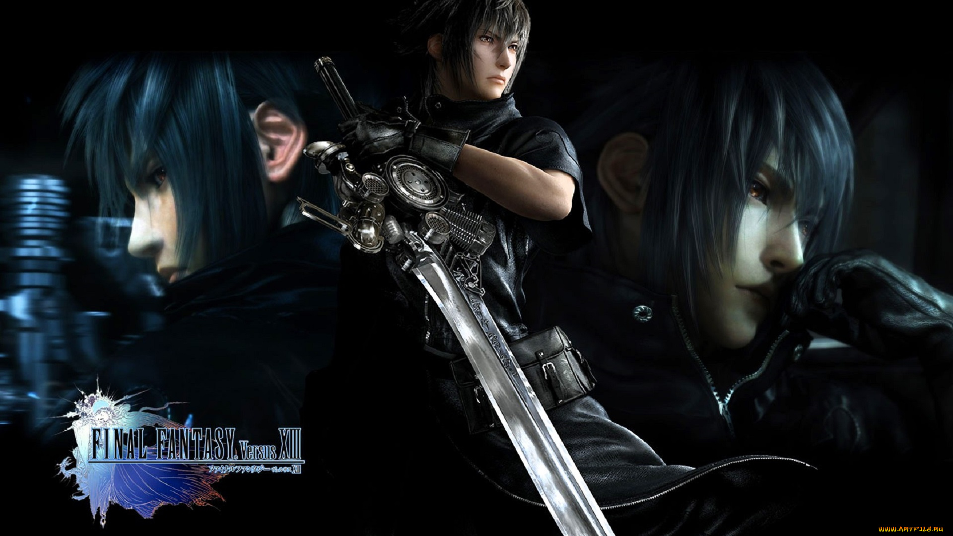 видео, игры, final, fantasy, xiii, парень, куртка, меч, перчатки